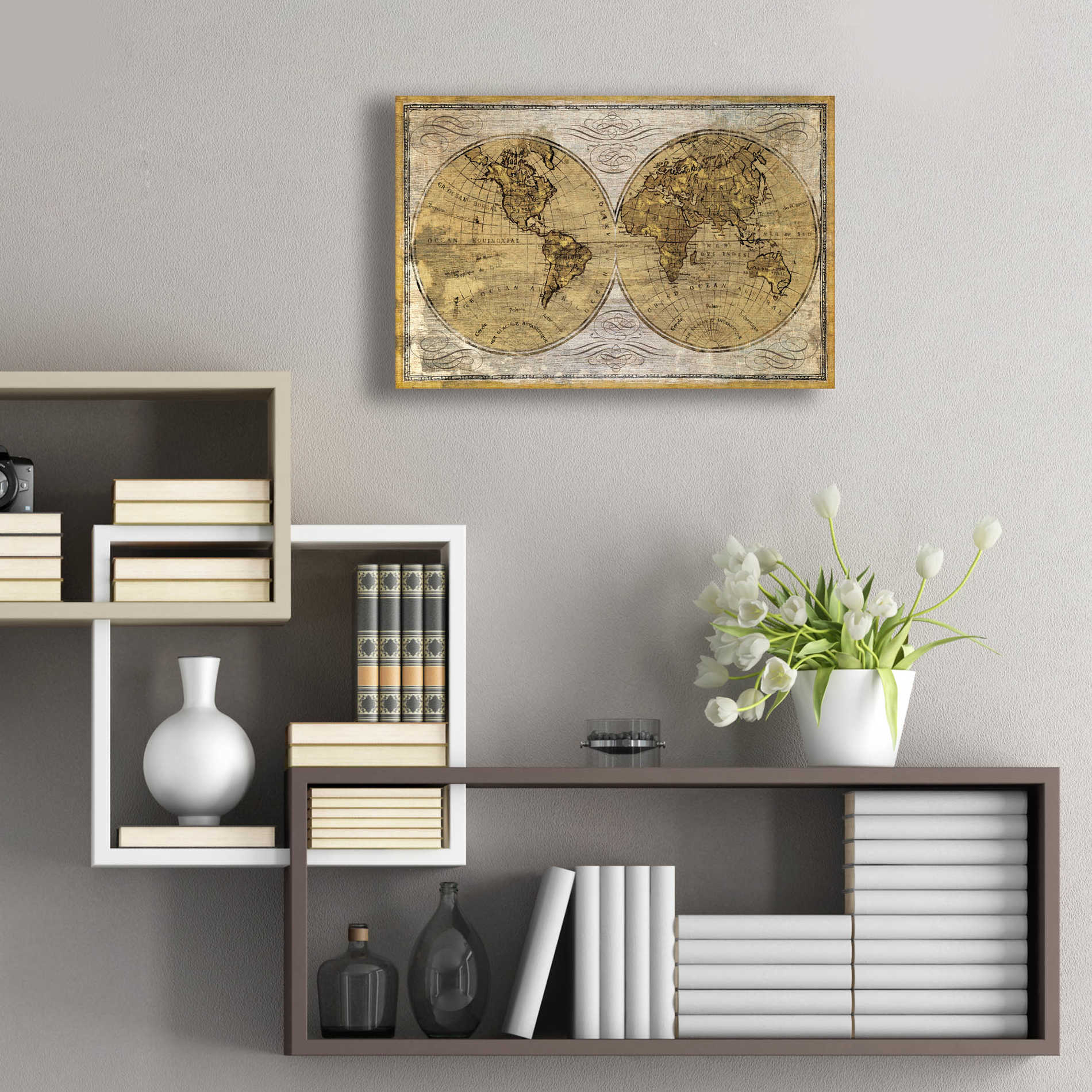 Epic Art 'Worldwide I' by James Wiens, Acrylic Glass Wall Art,24x16