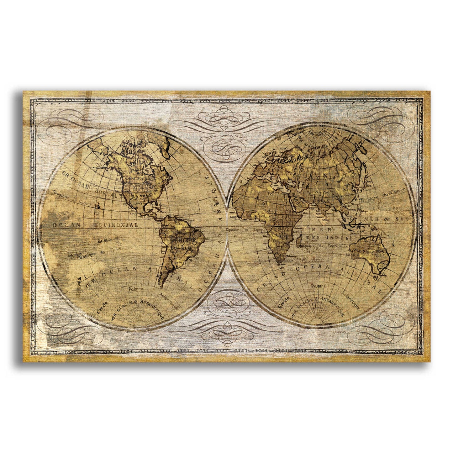 Epic Art 'Worldwide I' by James Wiens, Acrylic Glass Wall Art,24x16