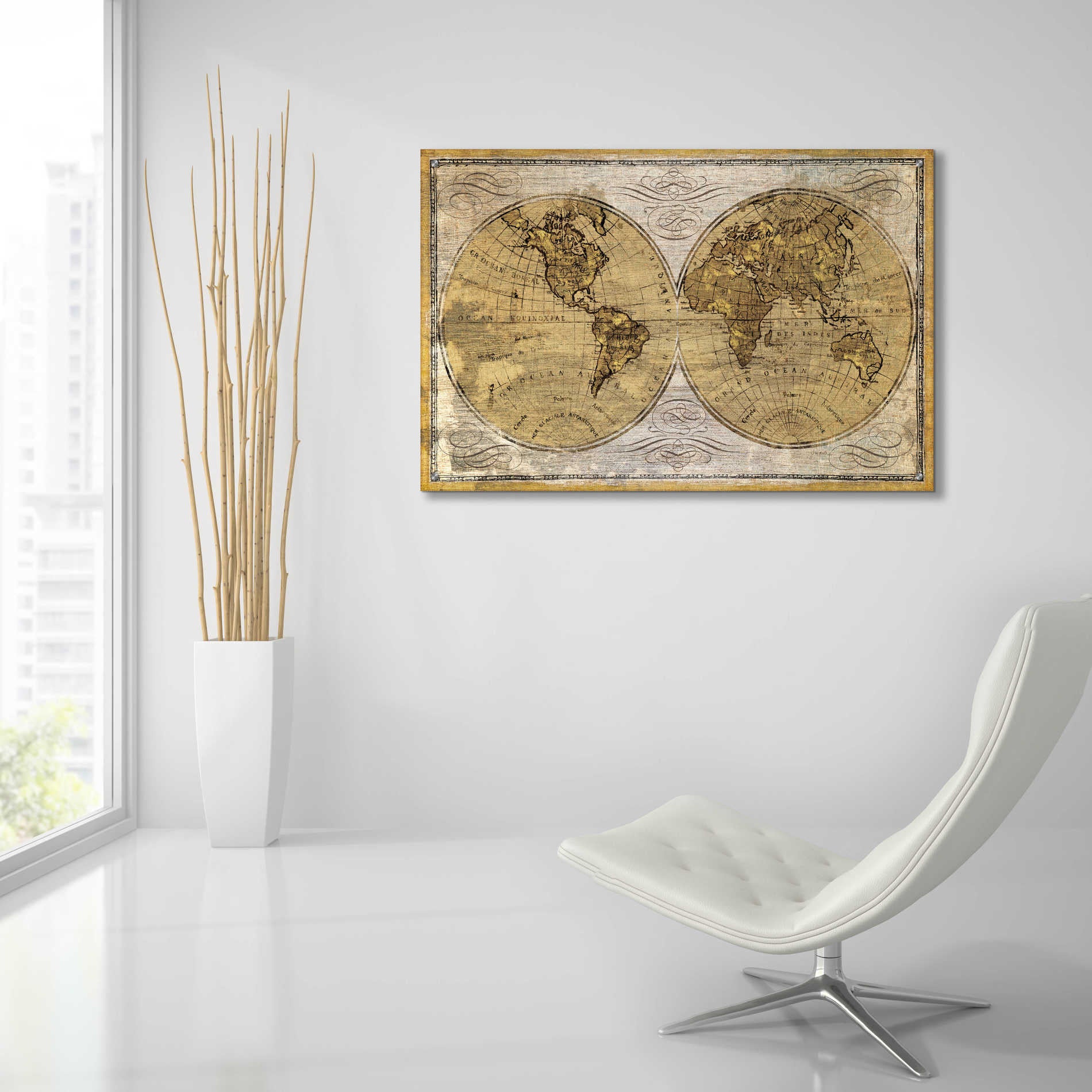 Epic Art 'Worldwide I' by James Wiens, Acrylic Glass Wall Art,36x24
