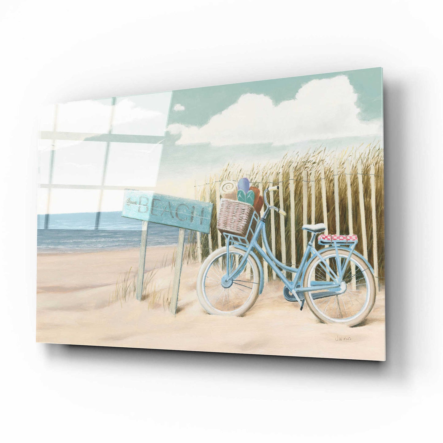 Epic Art 'Beach Cruiser II' by James Wiens, Acrylic Glass Wall Art,16x12