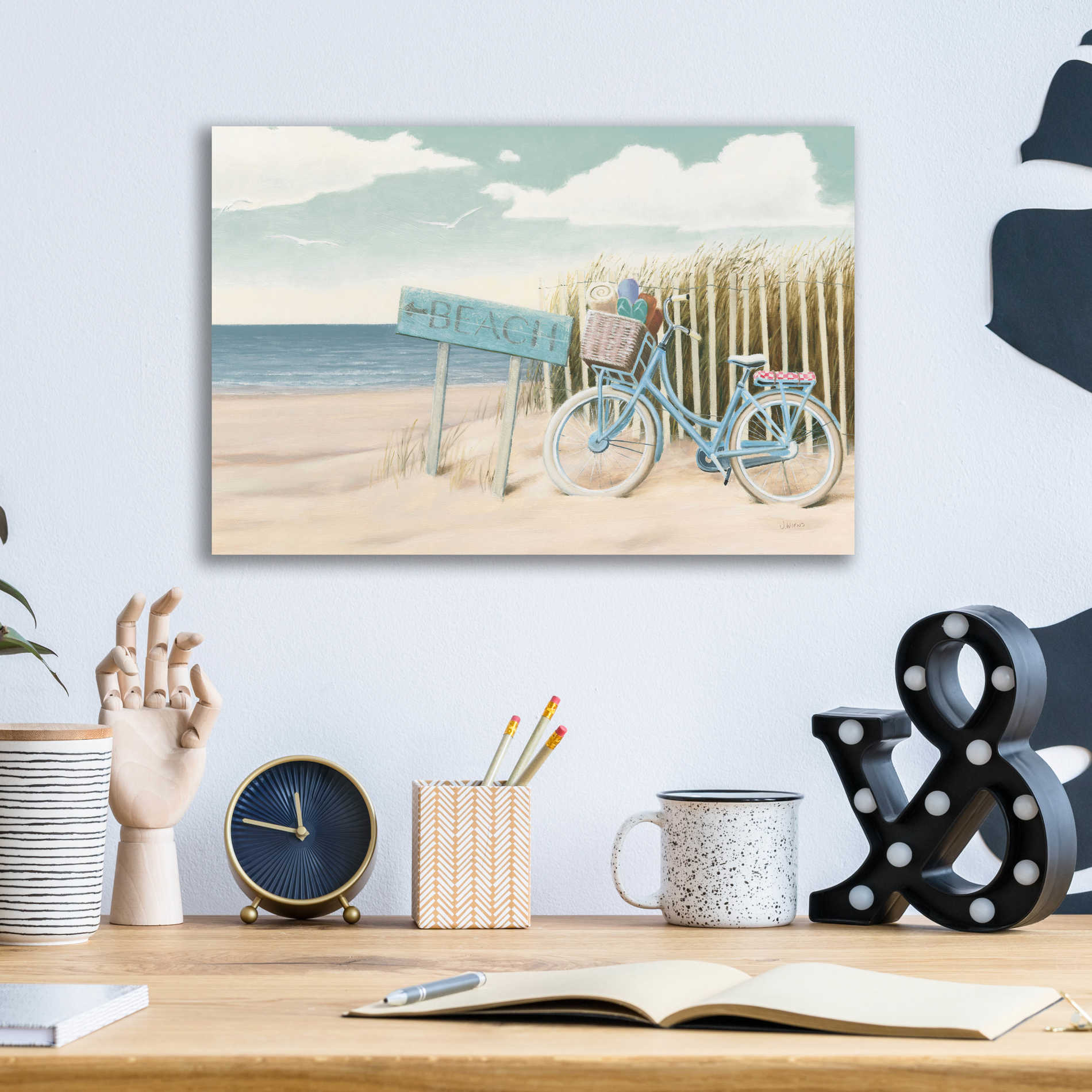 Epic Art 'Beach Cruiser II' by James Wiens, Acrylic Glass Wall Art,16x12