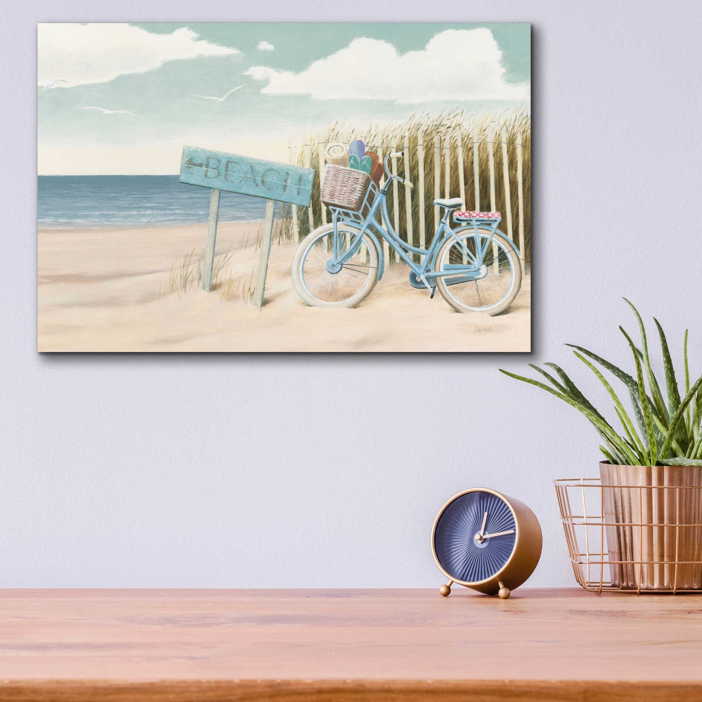 Epic Art 'Beach Cruiser II' by James Wiens, Acrylic Glass Wall Art,16x12