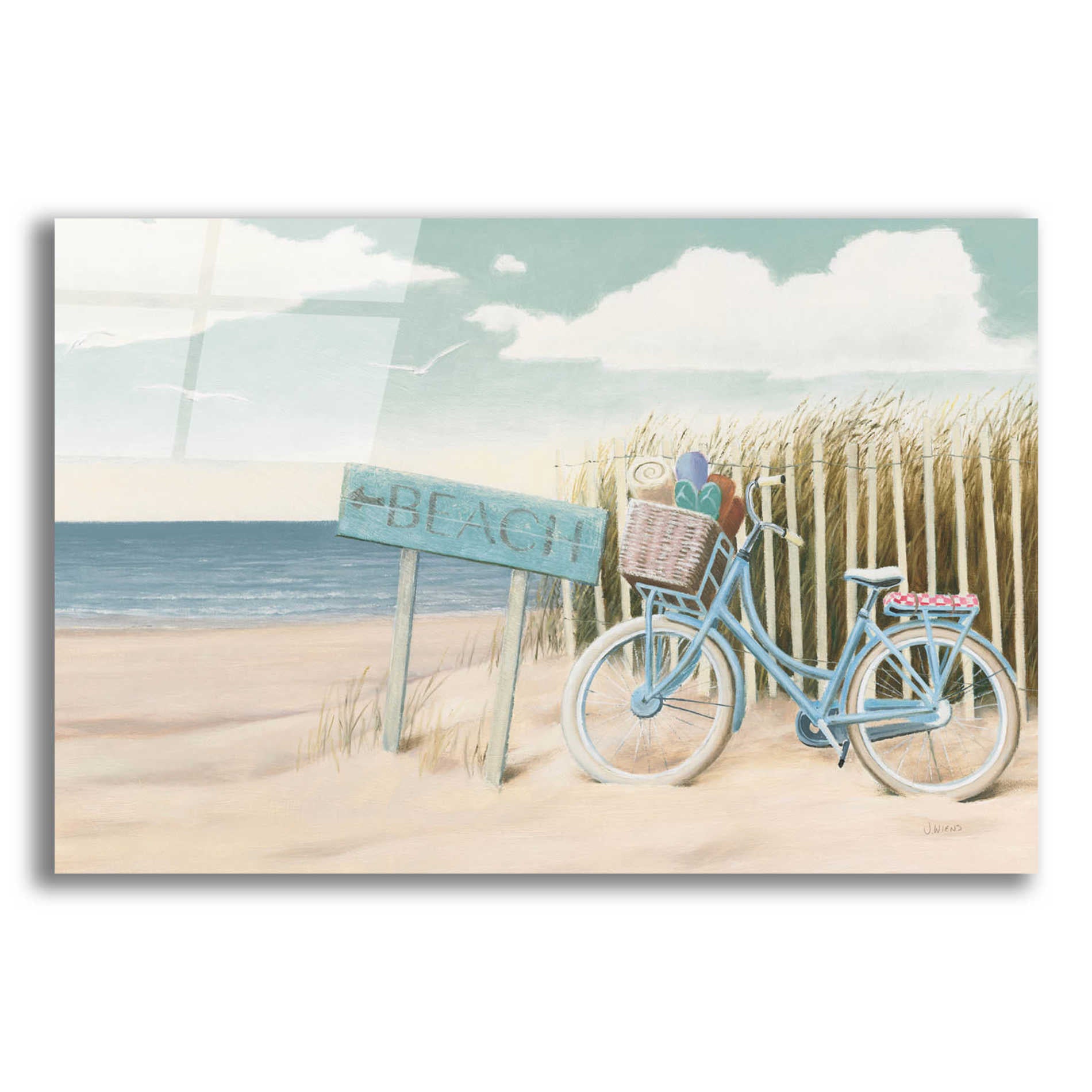 Epic Art 'Beach Cruiser II' by James Wiens, Acrylic Glass Wall Art,16x12
