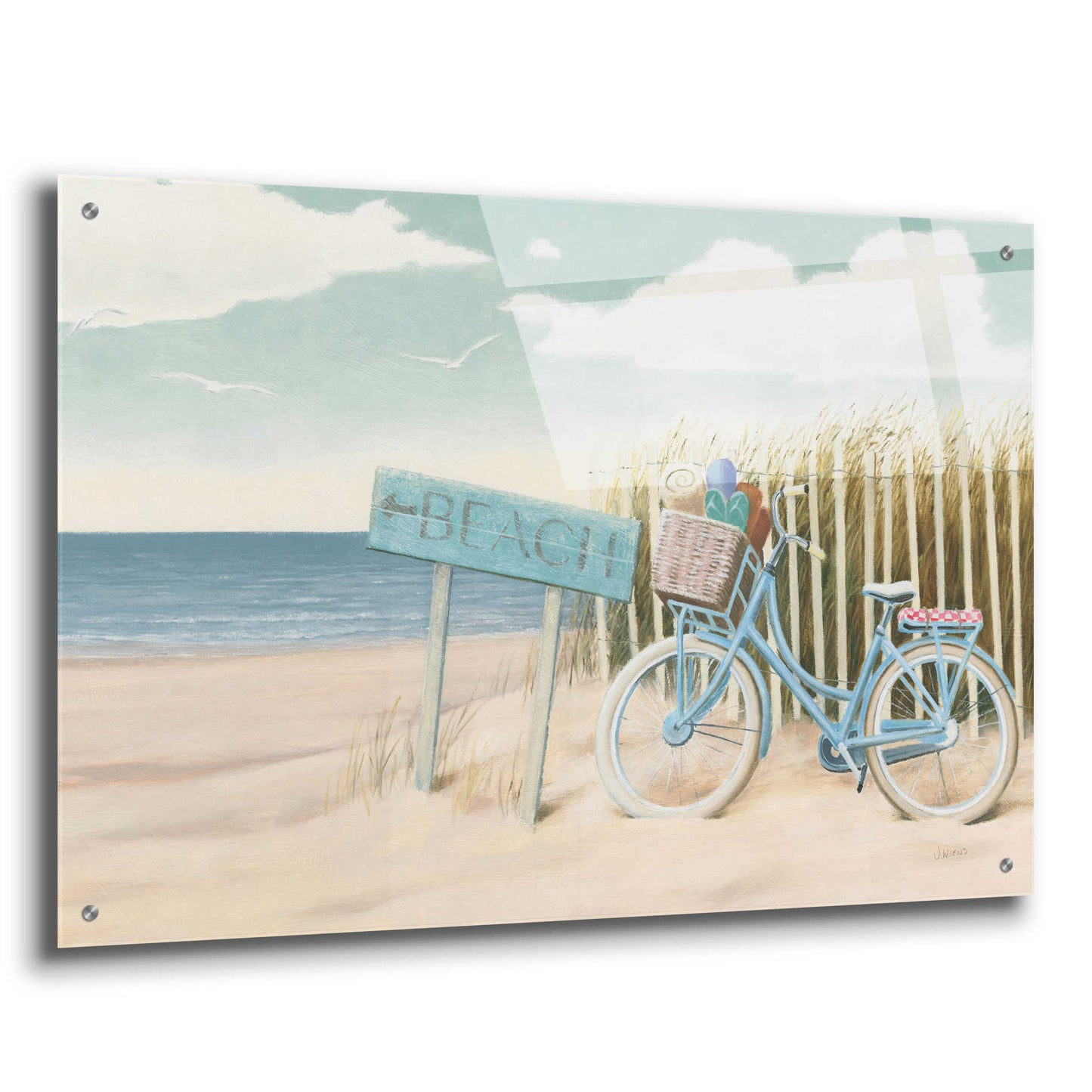 Epic Art 'Beach Cruiser II' by James Wiens, Acrylic Glass Wall Art,36x24