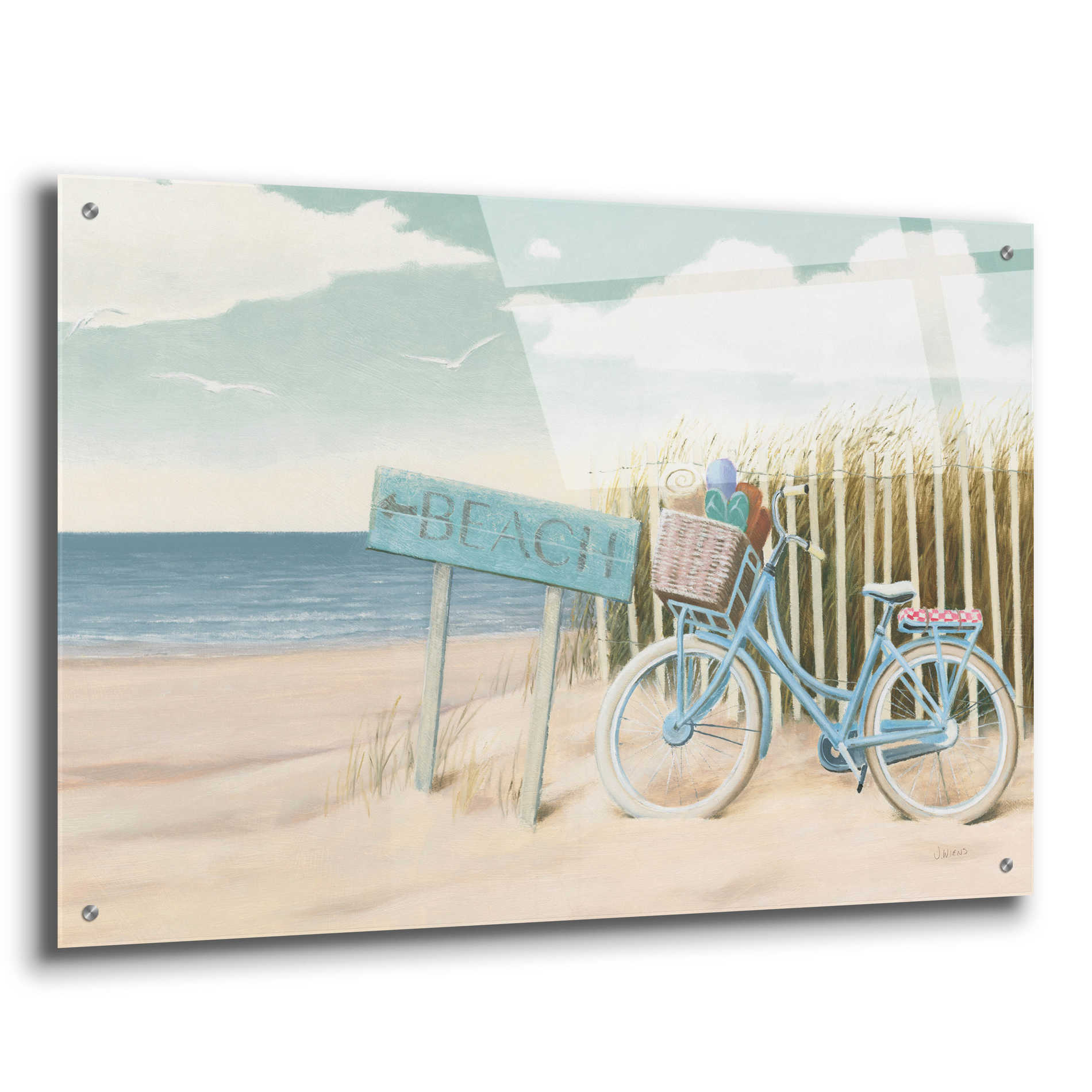 Epic Art 'Beach Cruiser II' by James Wiens, Acrylic Glass Wall Art,36x24