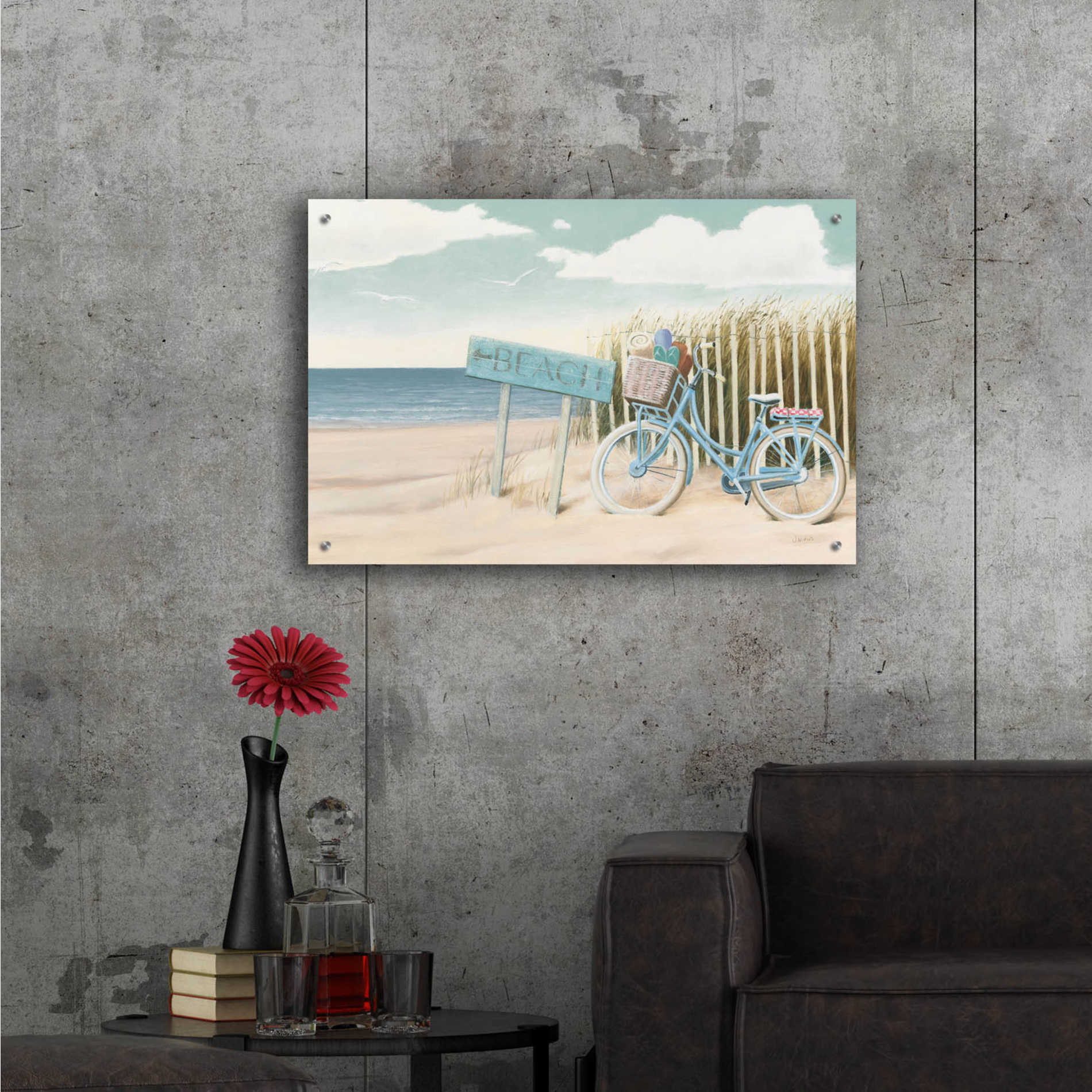 Epic Art 'Beach Cruiser II' by James Wiens, Acrylic Glass Wall Art,36x24