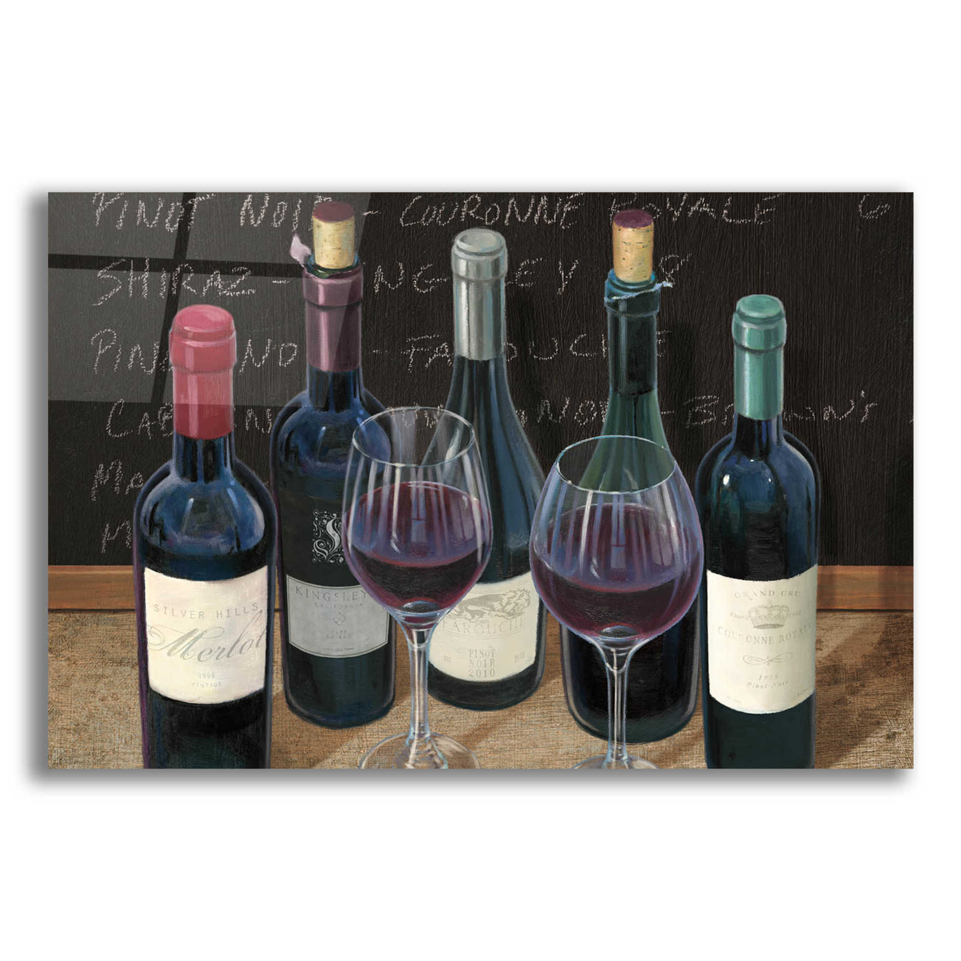 Epic Art 'Wine Spirit I' by James Wiens, Acrylic Glass Wall Art,18x12x1.1x0,26x18x1.1x0,40x26x1.74x0,60x40x1.74x0