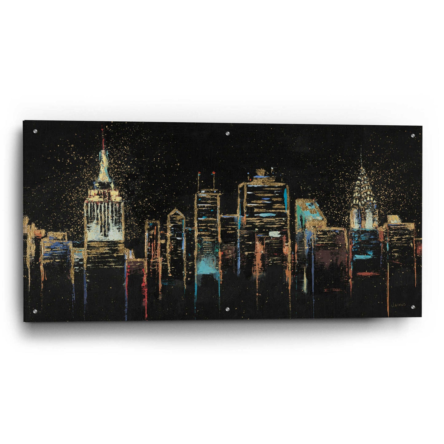 Epic Art 'Cityscape' by James Wiens, Acrylic Glass Wall Art,48x24