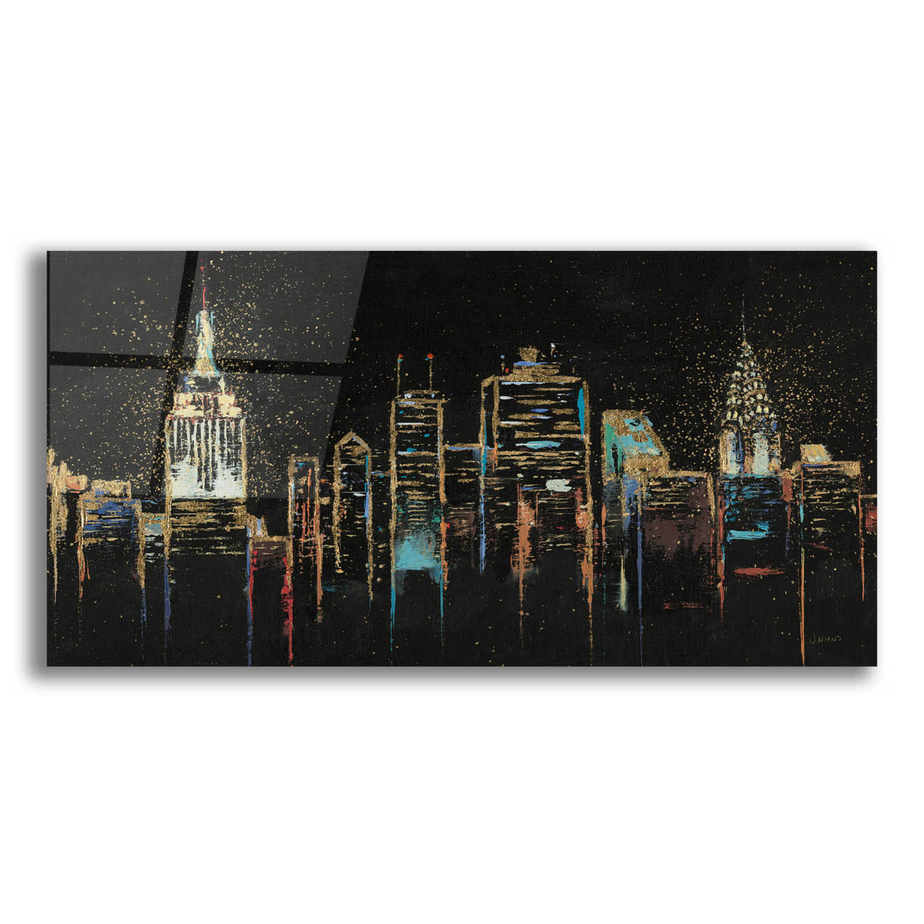 Epic Art 'Cityscape' by James Wiens, Acrylic Glass Wall Art,24x12x1.1x0,40x20x1.74x0,60x30x1.74x0