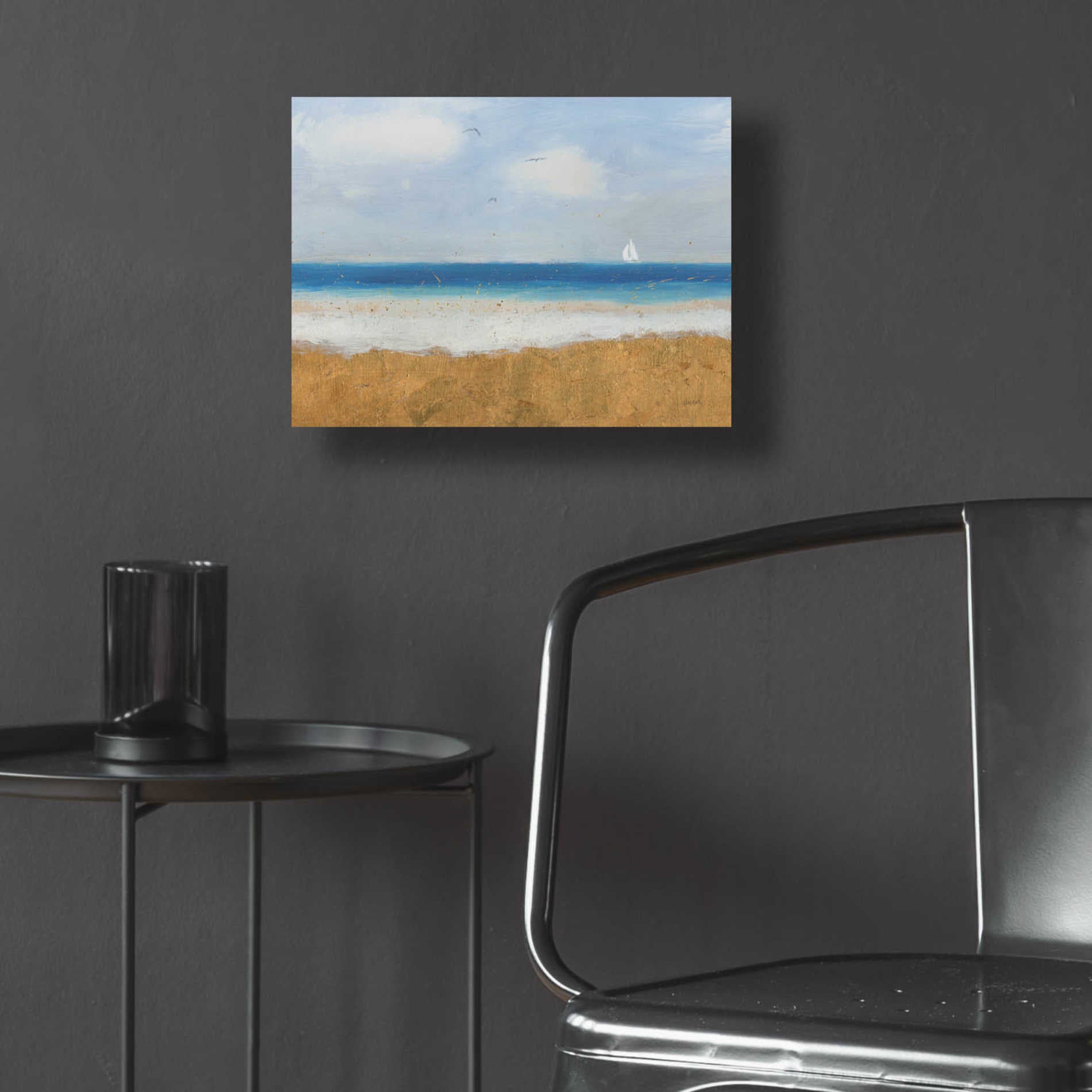 Epic Art 'Beach Horizon' by James Wiens, Acrylic Glass Wall Art,16x12