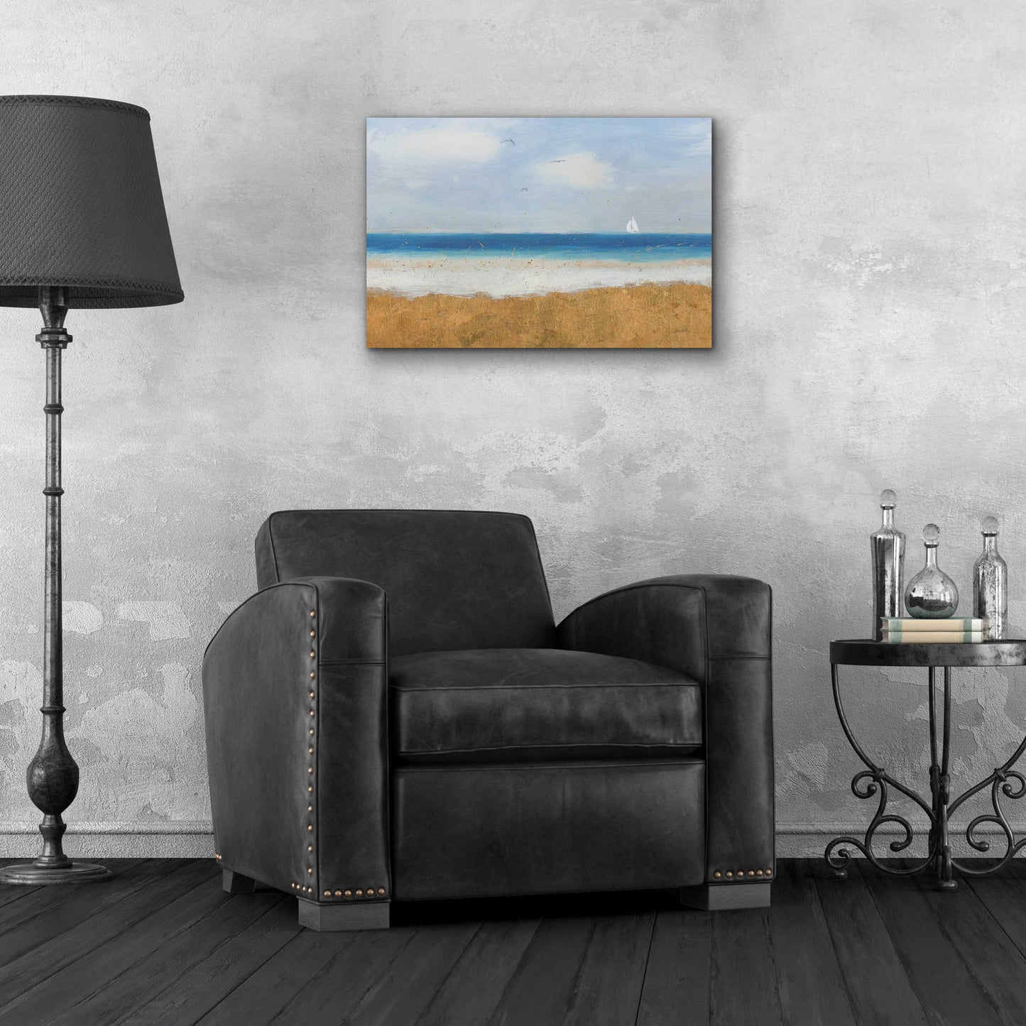 Epic Art 'Beach Horizon' by James Wiens, Acrylic Glass Wall Art,24x16