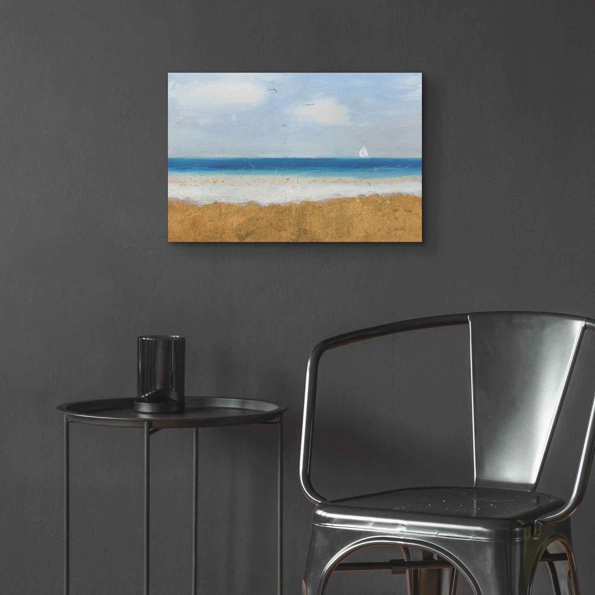 Epic Art 'Beach Horizon' by James Wiens, Acrylic Glass Wall Art,24x16