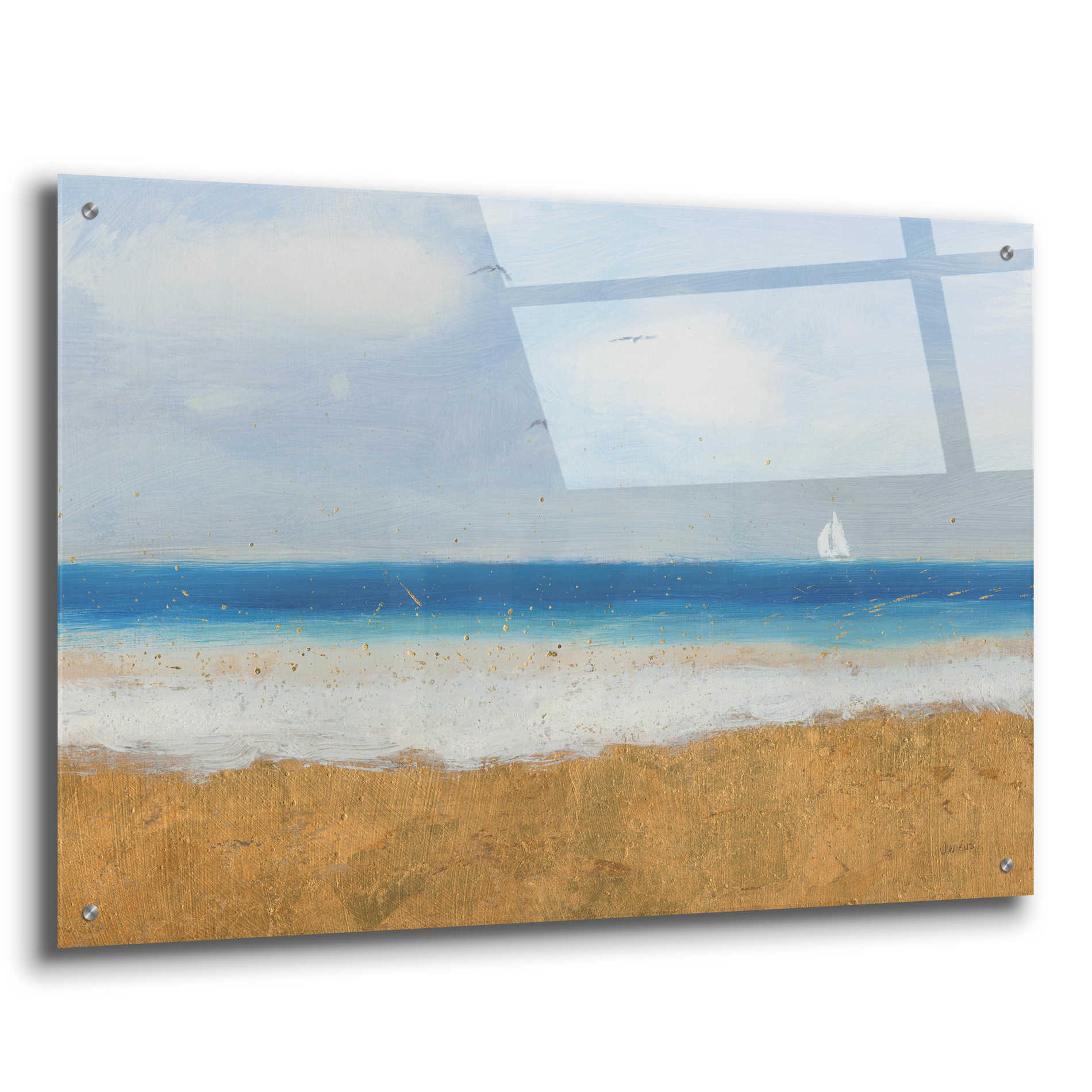 Epic Art 'Beach Horizon' by James Wiens, Acrylic Glass Wall Art,36x24