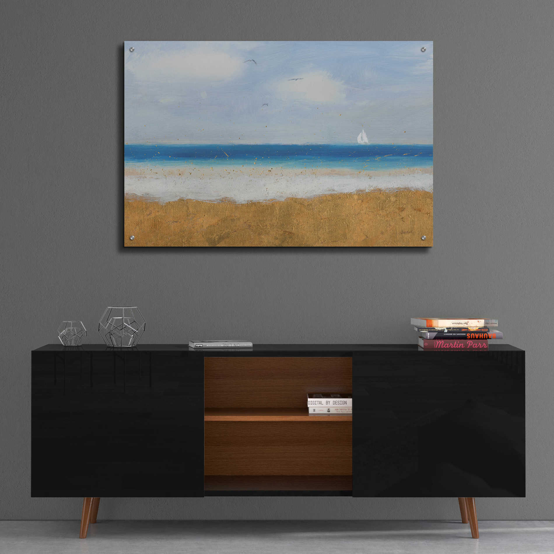 Epic Art 'Beach Horizon' by James Wiens, Acrylic Glass Wall Art,36x24