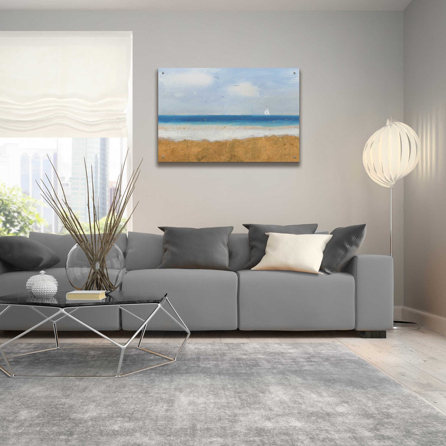 Epic Art 'Beach Horizon' by James Wiens, Acrylic Glass Wall Art,36x24