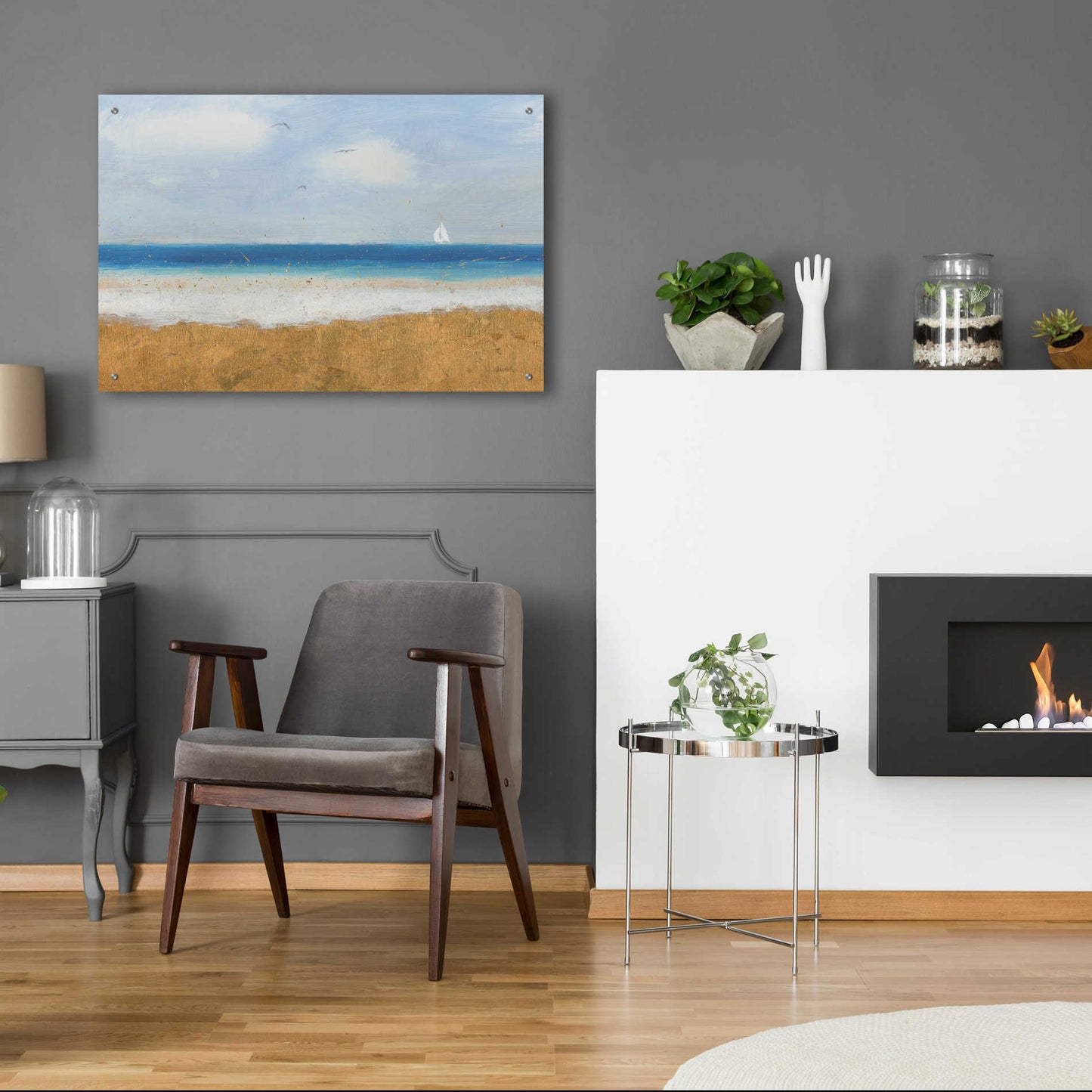 Epic Art 'Beach Horizon' by James Wiens, Acrylic Glass Wall Art,36x24