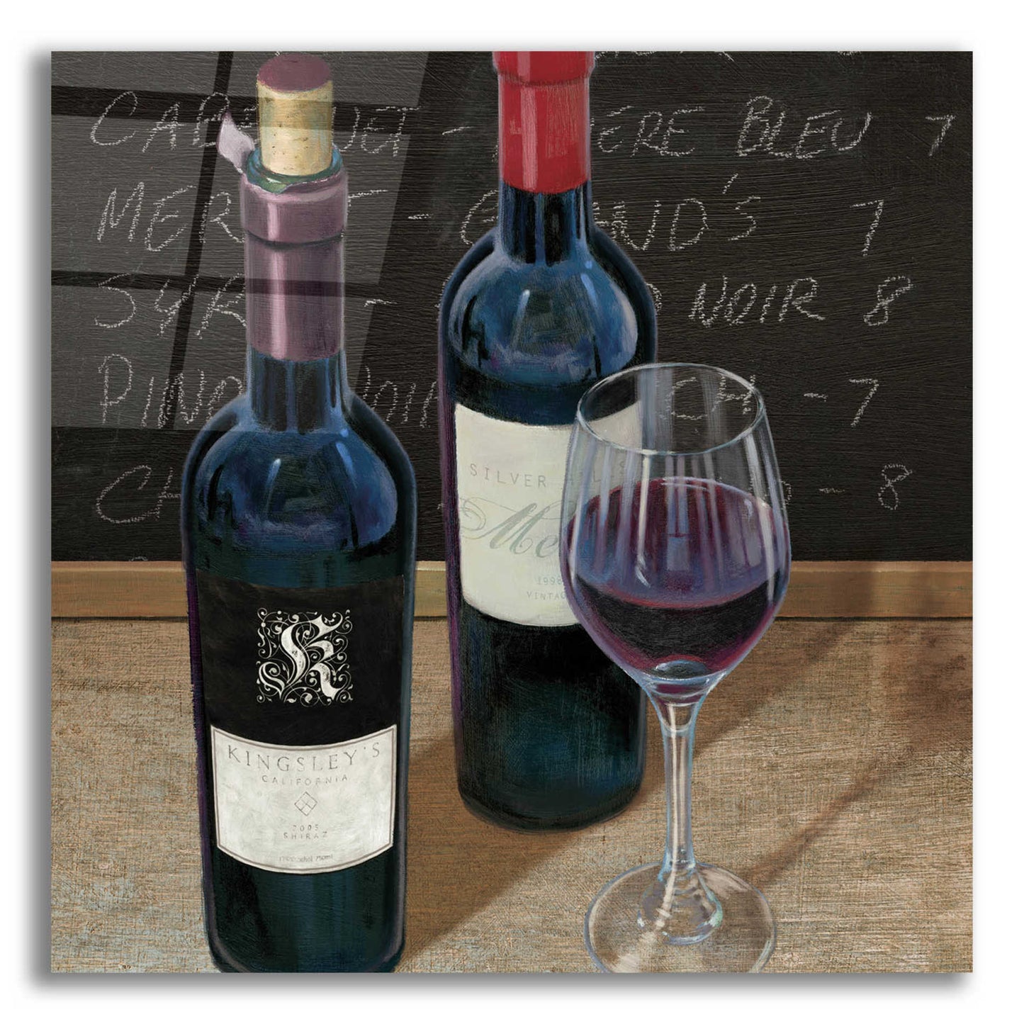 Epic Art 'Wine Spirit II' by James Wiens, Acrylic Glass Wall Art,12x12x1.1x0,18x18x1.1x0,26x26x1.74x0,37x37x1.74x0
