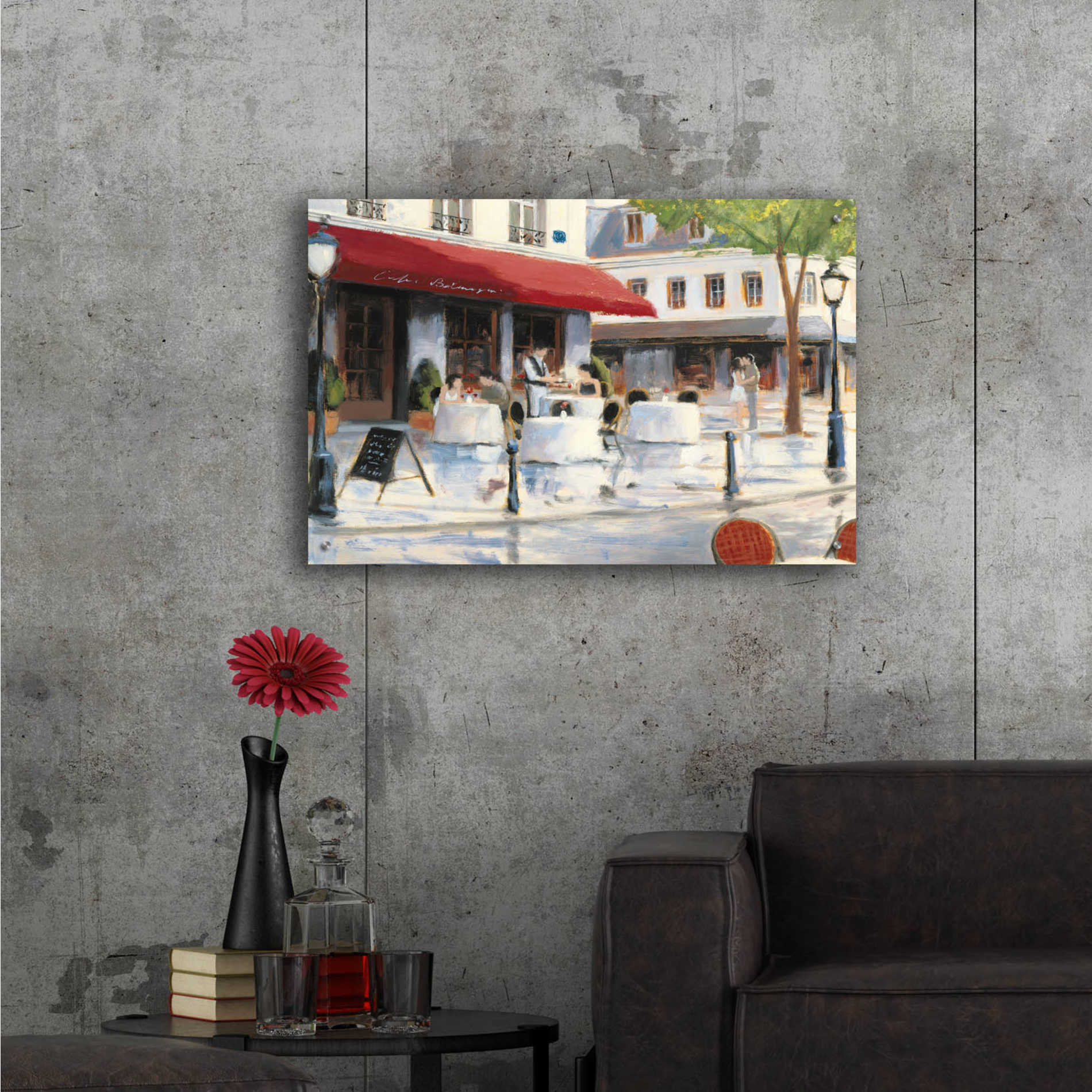 Epic Art 'Relaxing at the Cafe I' by James Wiens, Acrylic Glass Wall Art,36x24