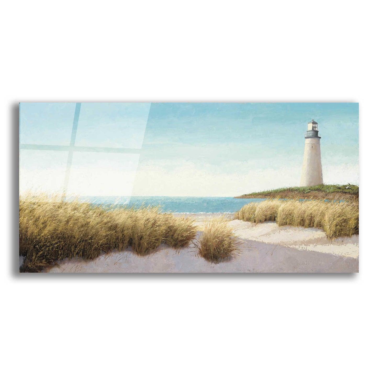 Epic Art 'Lighthouse by the Sea' by James Wiens, Acrylic Glass Wall Art,24x12