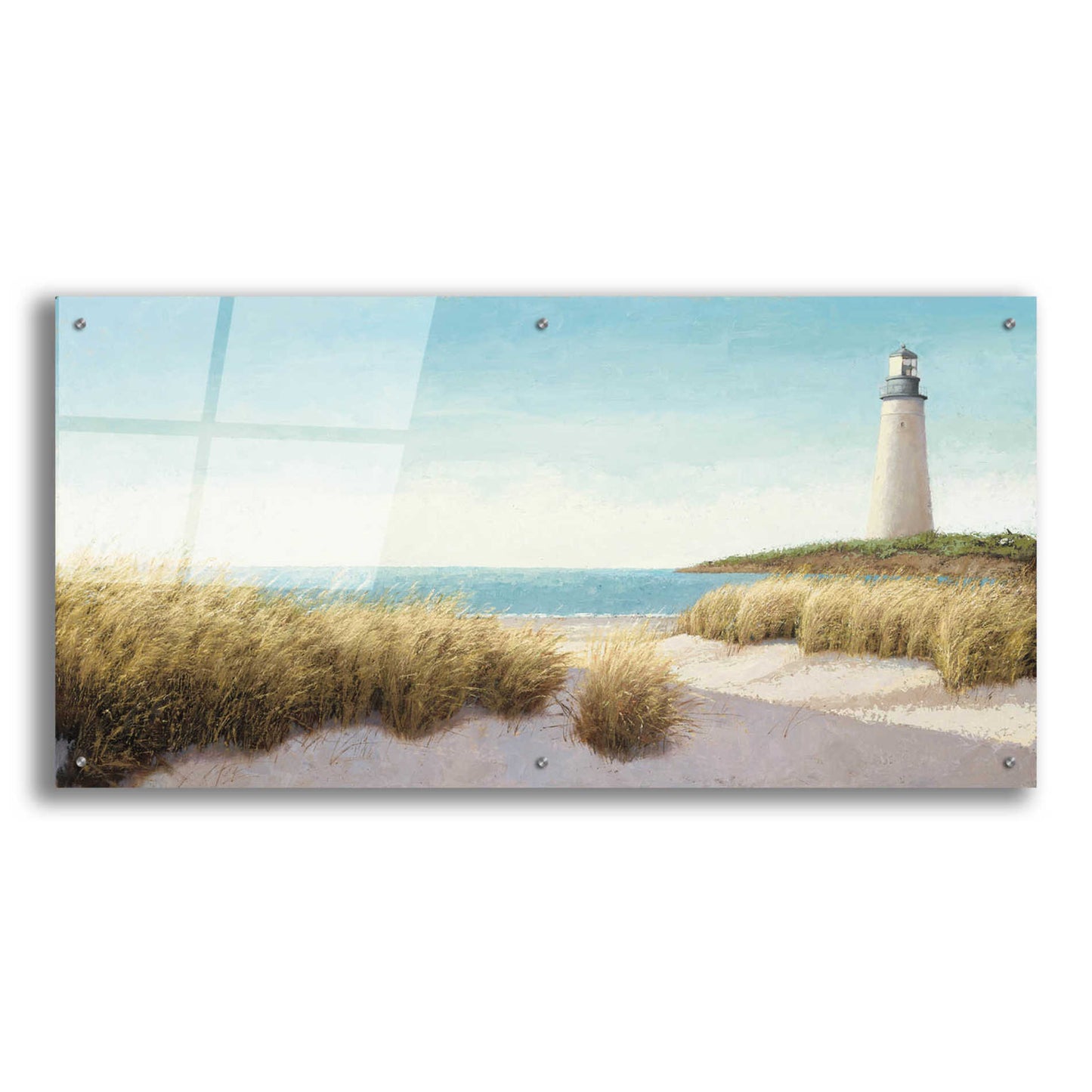 Epic Art 'Lighthouse by the Sea' by James Wiens, Acrylic Glass Wall Art,48x24