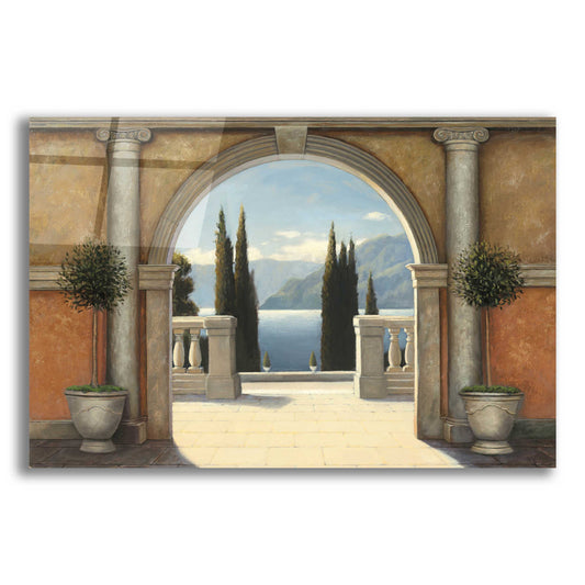 Epic Art 'Italian Balcony' by James Wiens, Acrylic Glass Wall Art,18x12x1.1x0,26x18x1.1x0,40x26x1.74x0,60x40x1.74x0