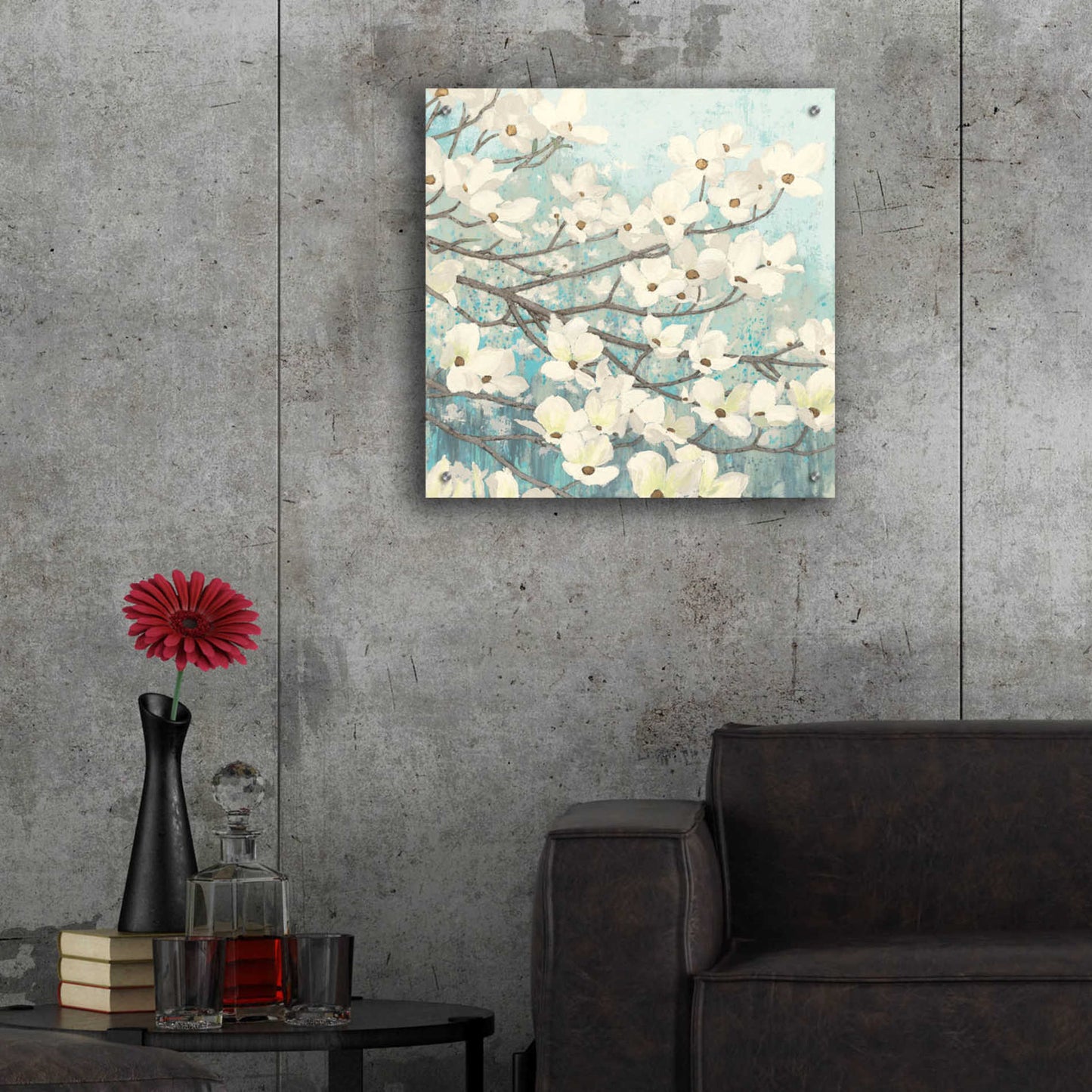 Epic Art 'Dogwood Blossoms' by James Wiens, Acrylic Glass Wall Art,24x24