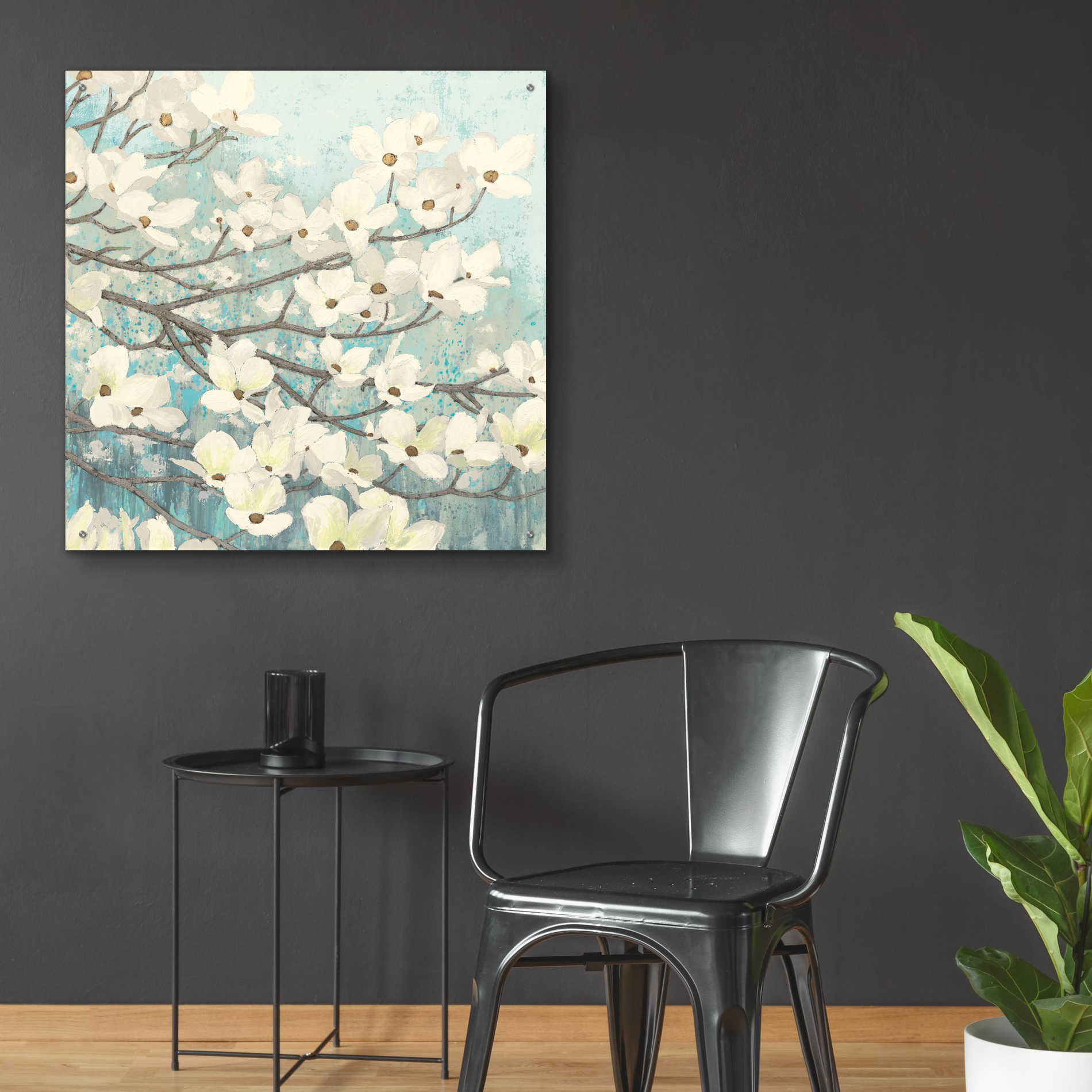 Epic Art 'Dogwood Blossoms' by James Wiens, Acrylic Glass Wall Art,36x36