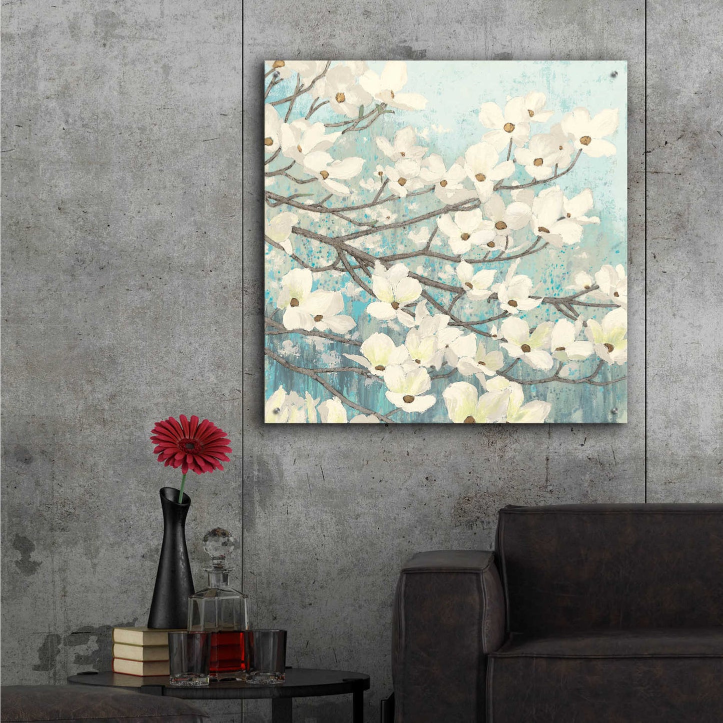 Epic Art 'Dogwood Blossoms' by James Wiens, Acrylic Glass Wall Art,36x36