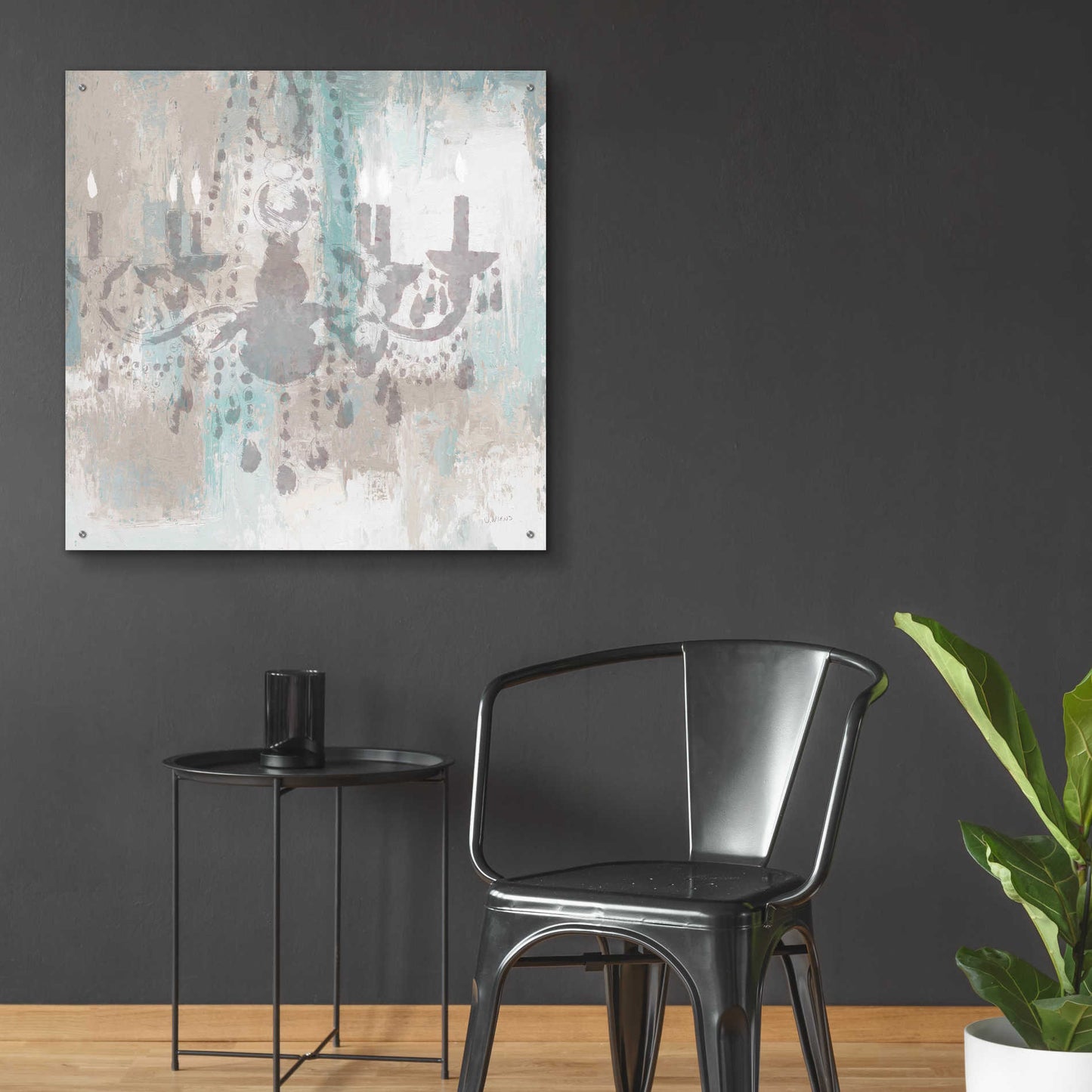 Epic Art 'Candelabra Teal I' by James Wiens, Acrylic Glass Wall Art,36x36