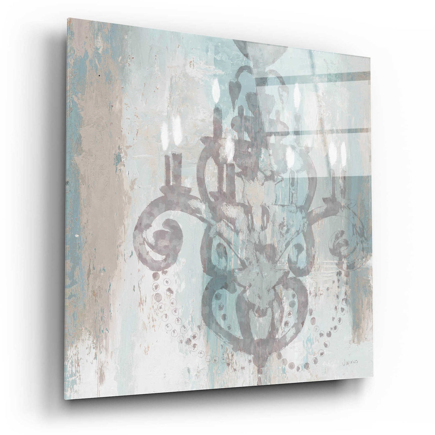 Epic Art 'Candelabra Teal II' by James Wiens, Acrylic Glass Wall Art,12x12