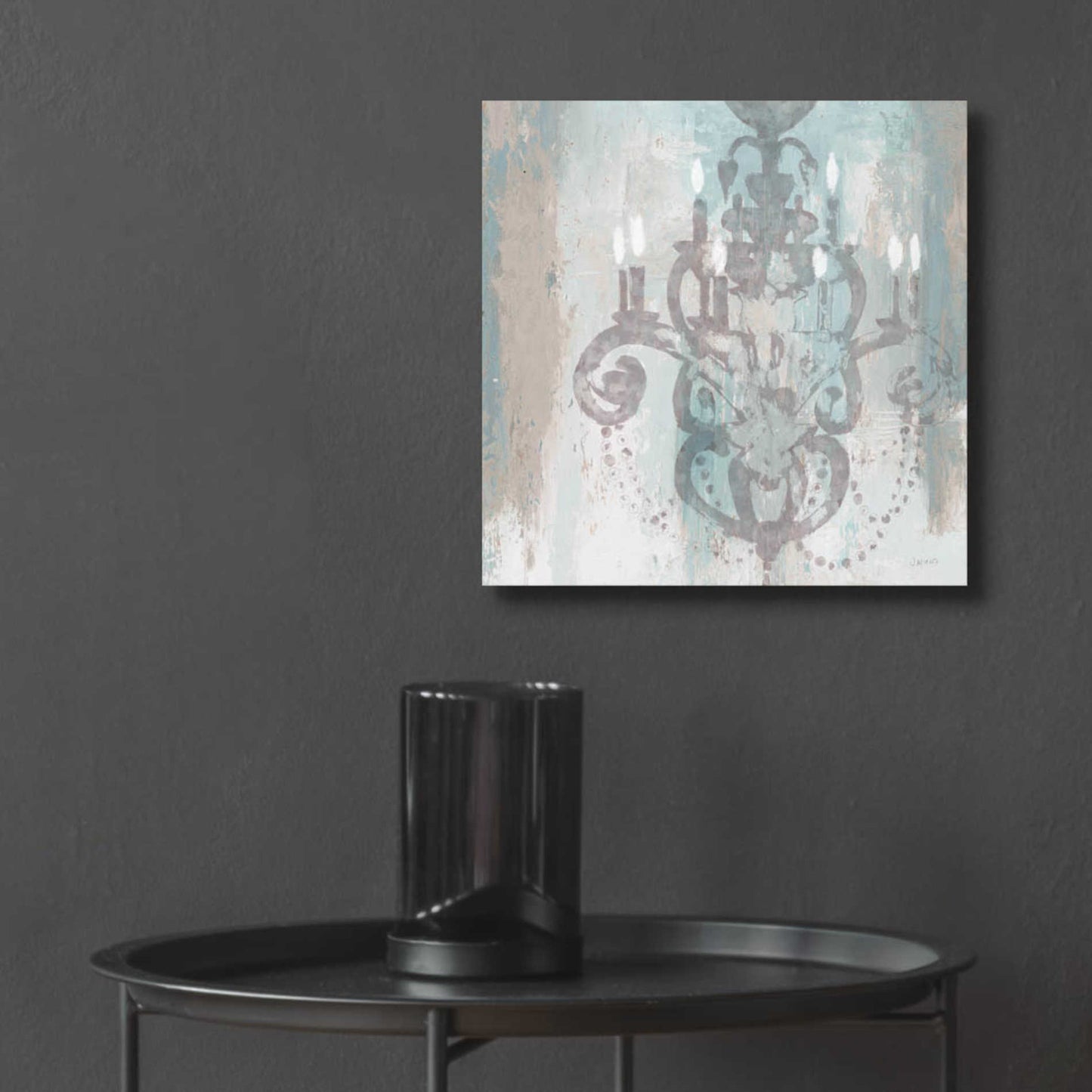 Epic Art 'Candelabra Teal II' by James Wiens, Acrylic Glass Wall Art,12x12