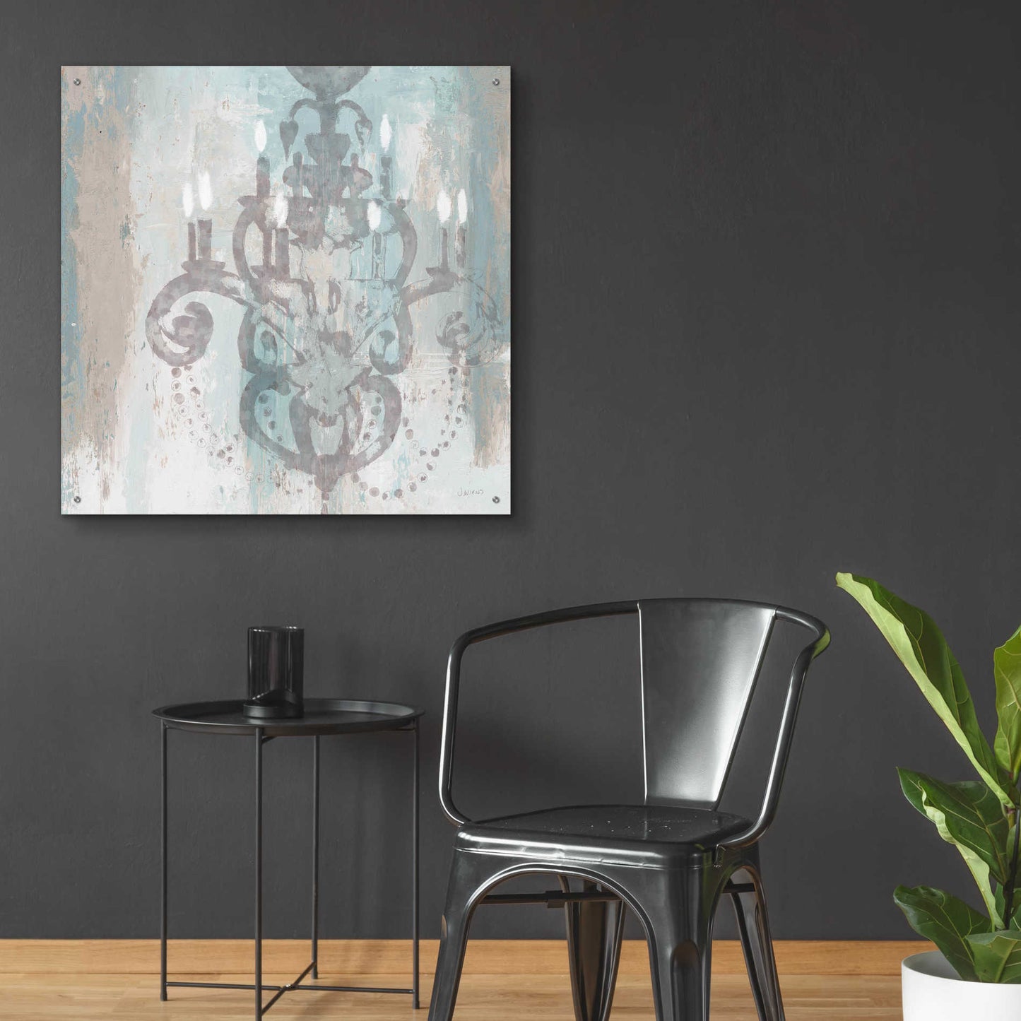 Epic Art 'Candelabra Teal II' by James Wiens, Acrylic Glass Wall Art,36x36