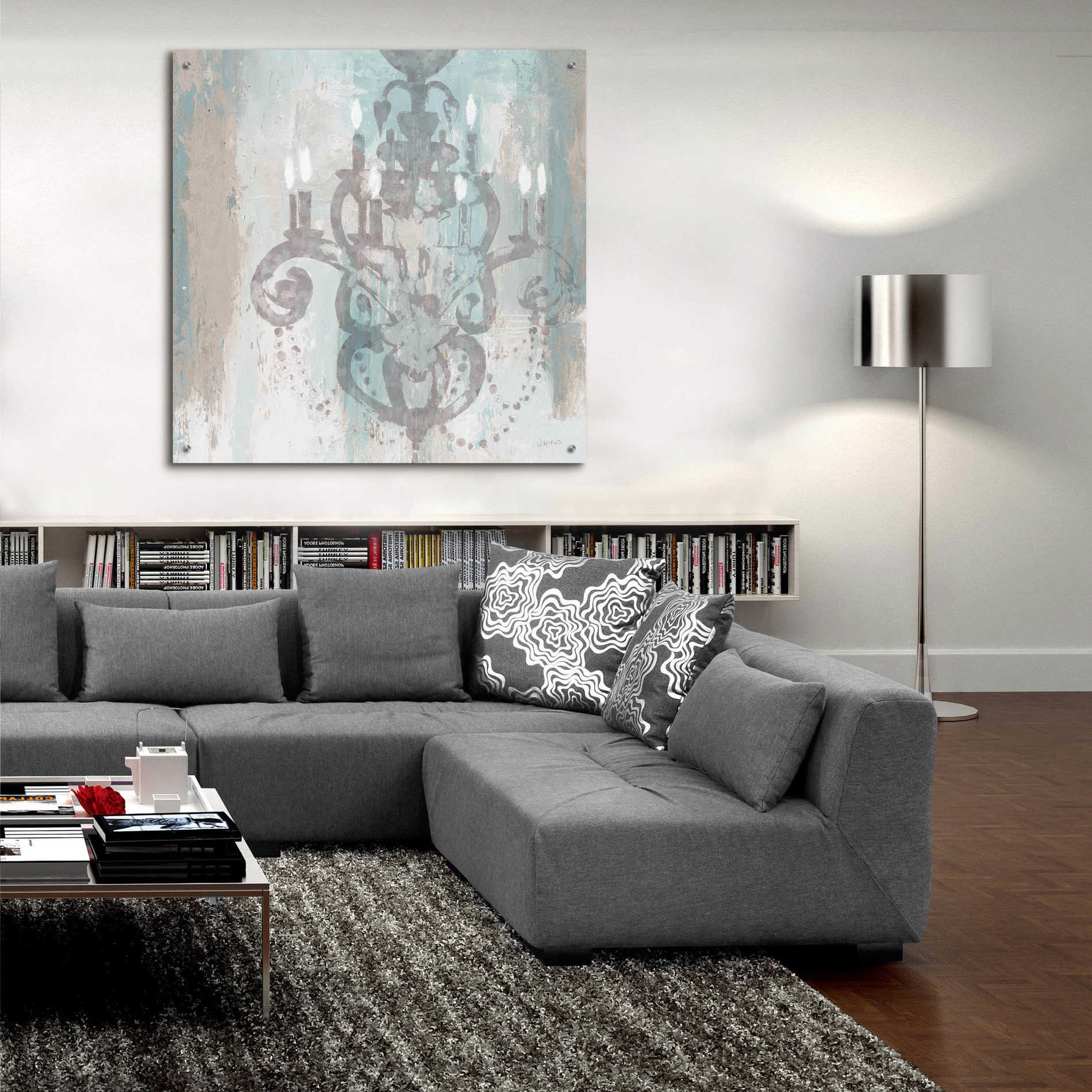 Epic Art 'Candelabra Teal II' by James Wiens, Acrylic Glass Wall Art,36x36