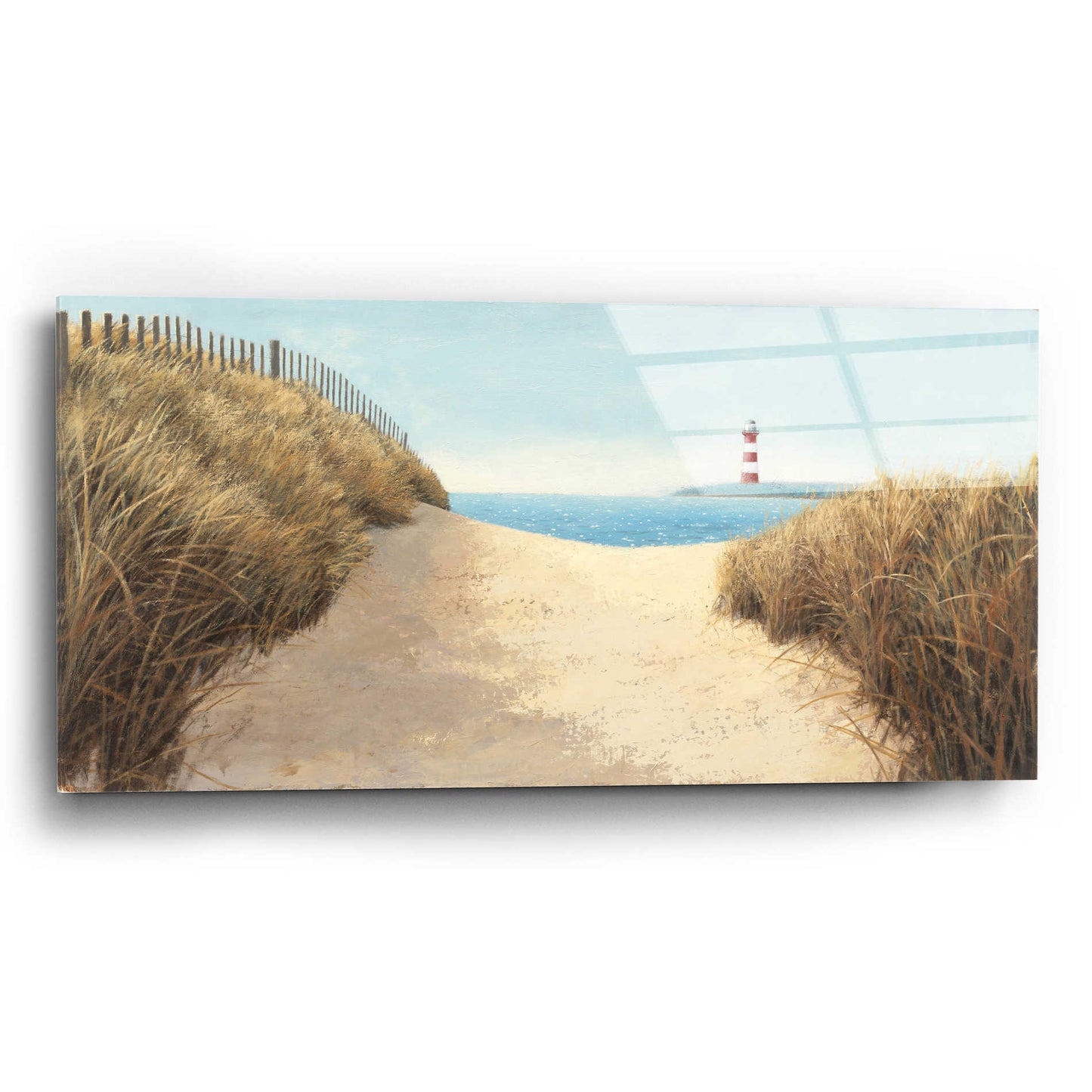 Epic Art 'Beach Path Panel I' by James Wiens, Acrylic Glass Wall Art,24x12