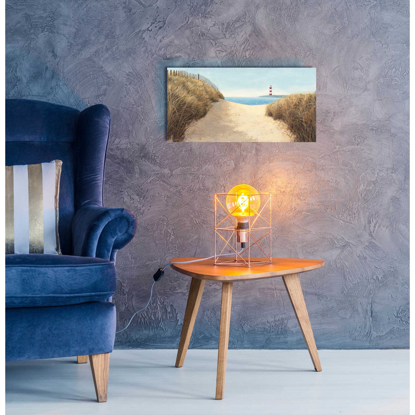 Epic Art 'Beach Path Panel I' by James Wiens, Acrylic Glass Wall Art,24x12