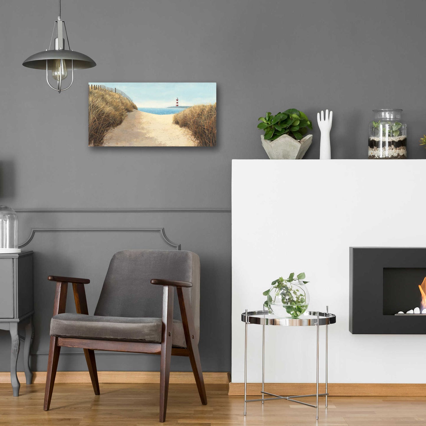 Epic Art 'Beach Path Panel I' by James Wiens, Acrylic Glass Wall Art,24x12