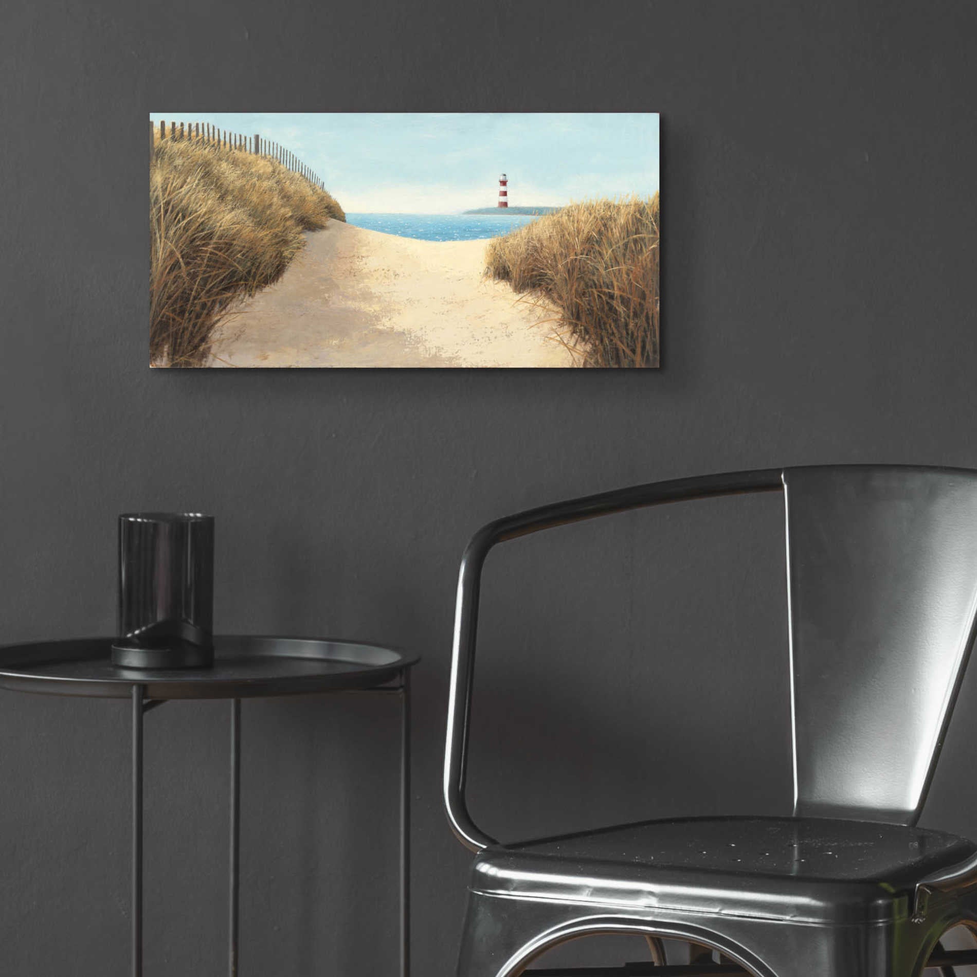 Epic Art 'Beach Path Panel I' by James Wiens, Acrylic Glass Wall Art,24x12