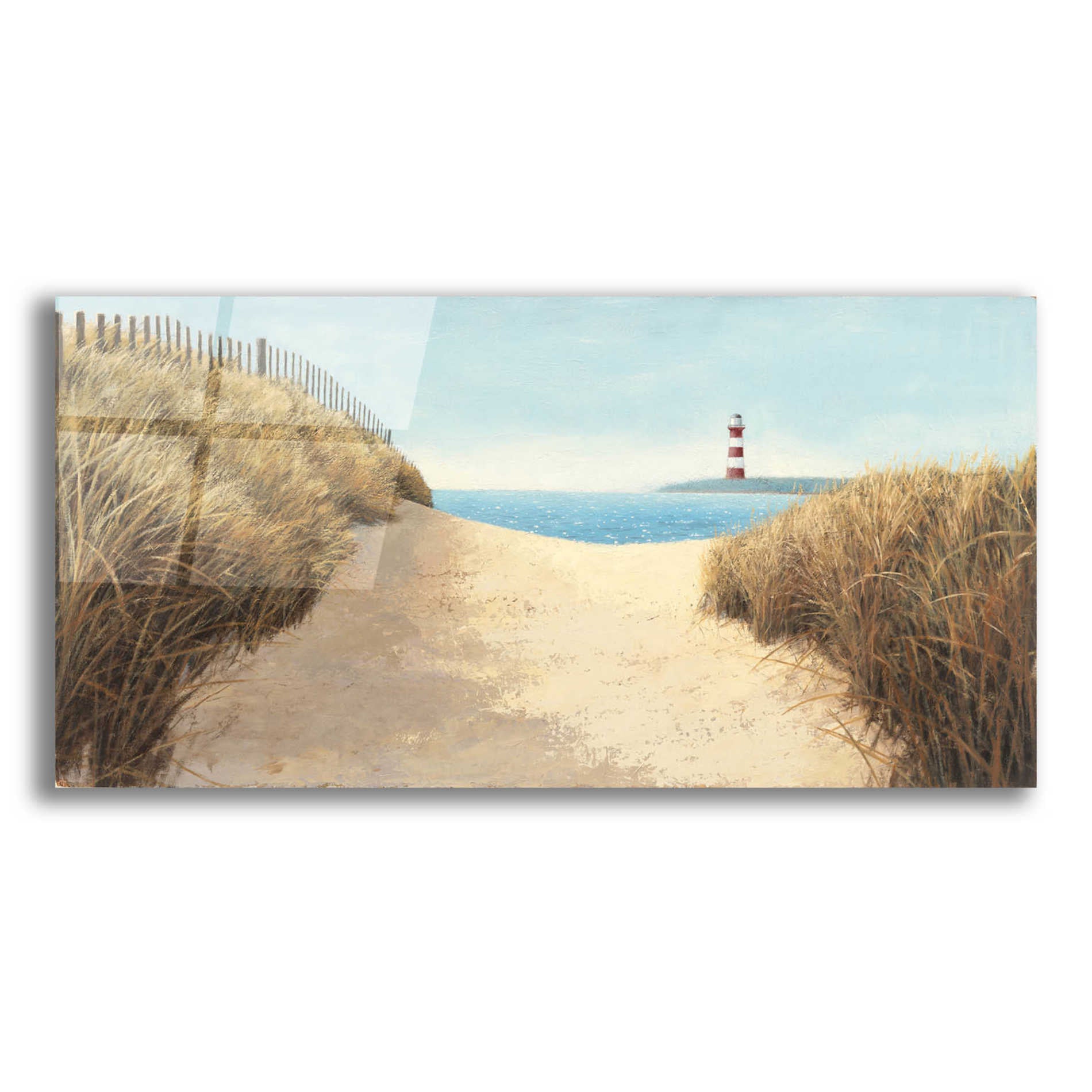 Epic Art 'Beach Path Panel I' by James Wiens, Acrylic Glass Wall Art,24x12