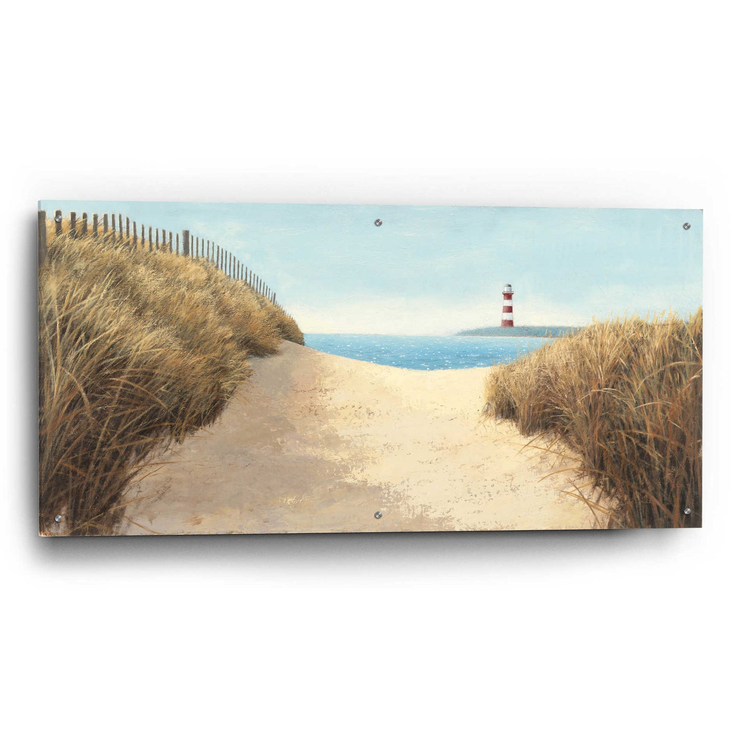 Epic Art 'Beach Path Panel I' by James Wiens, Acrylic Glass Wall Art,48x24