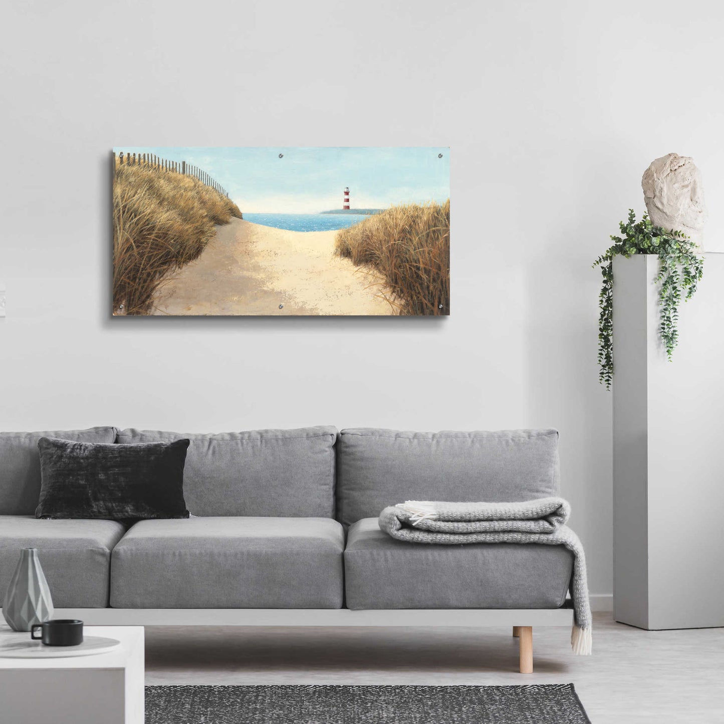 Epic Art 'Beach Path Panel I' by James Wiens, Acrylic Glass Wall Art,48x24