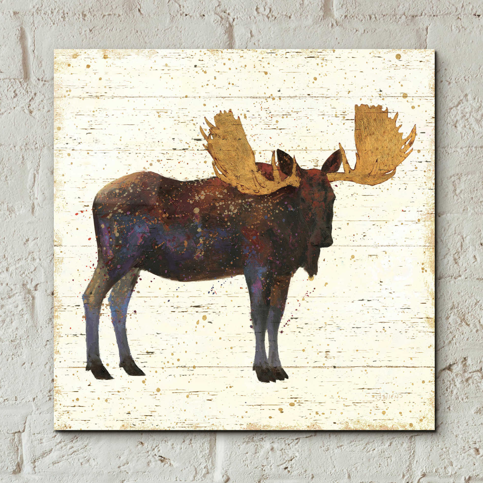Epic Art 'Golden Nature I' by James Wiens, Acrylic Glass Wall Art,12x12