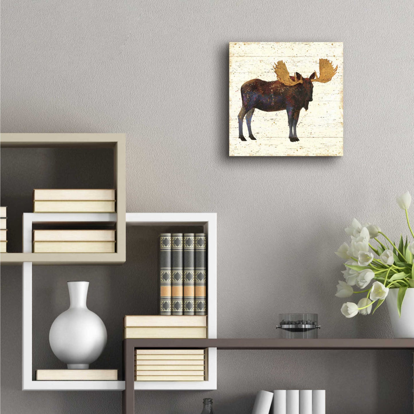 Epic Art 'Golden Nature I' by James Wiens, Acrylic Glass Wall Art,12x12