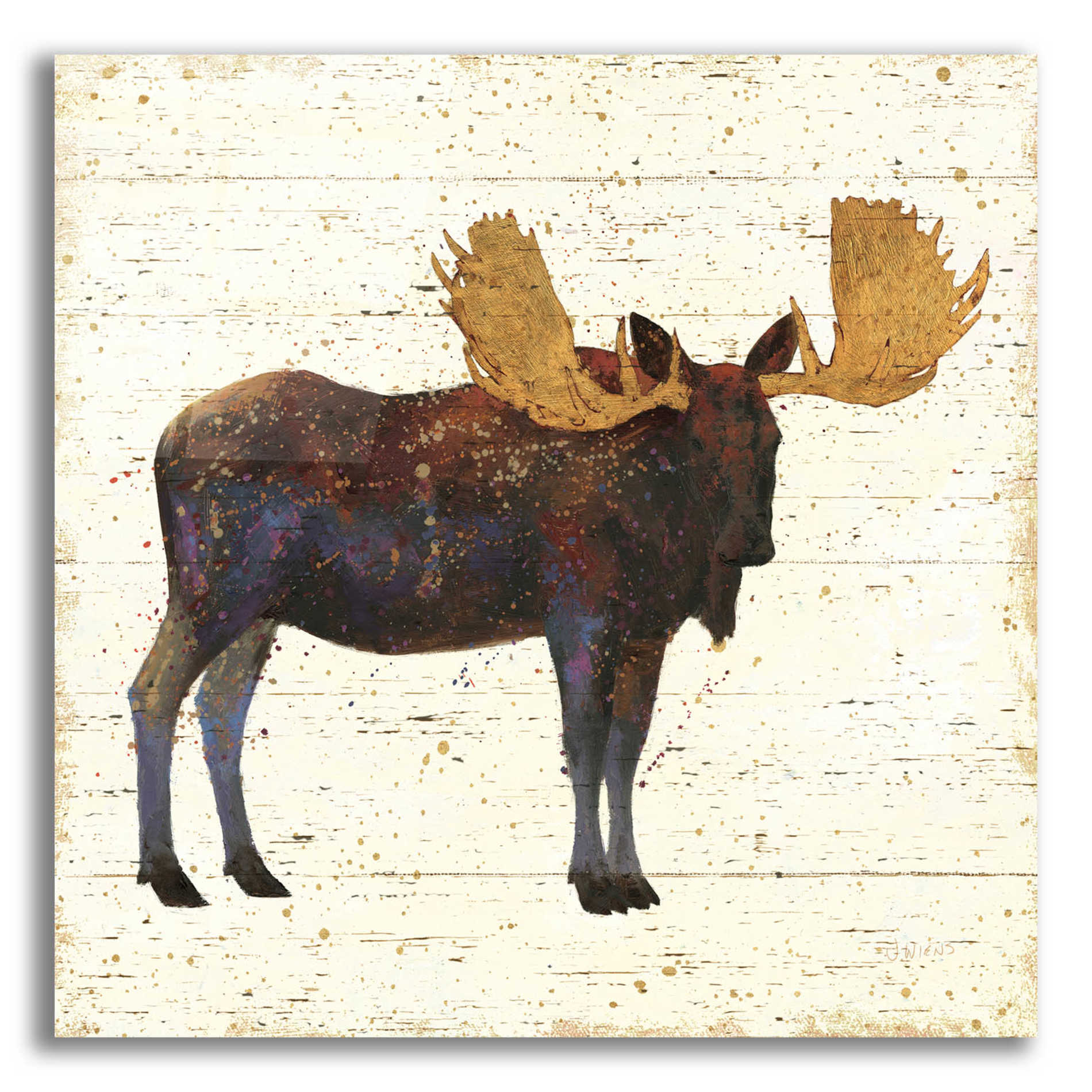 Epic Art 'Golden Nature I' by James Wiens, Acrylic Glass Wall Art,12x12
