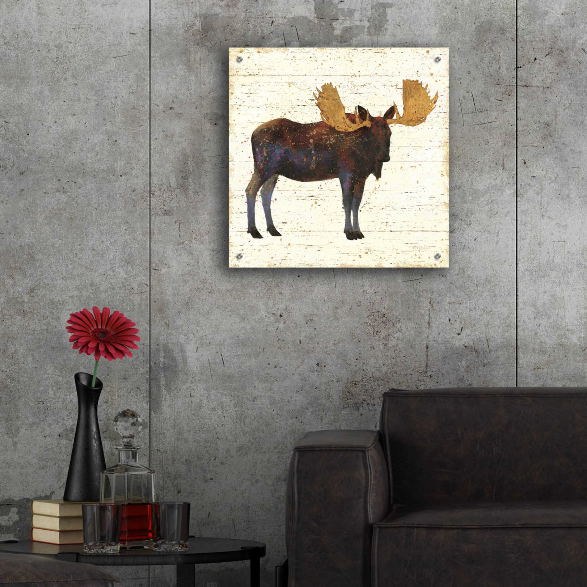 Epic Art 'Golden Nature I' by James Wiens, Acrylic Glass Wall Art,24x24