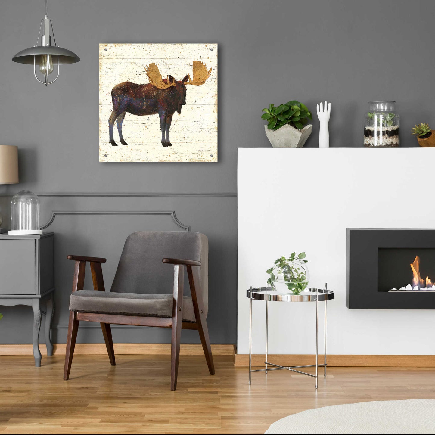 Epic Art 'Golden Nature I' by James Wiens, Acrylic Glass Wall Art,24x24