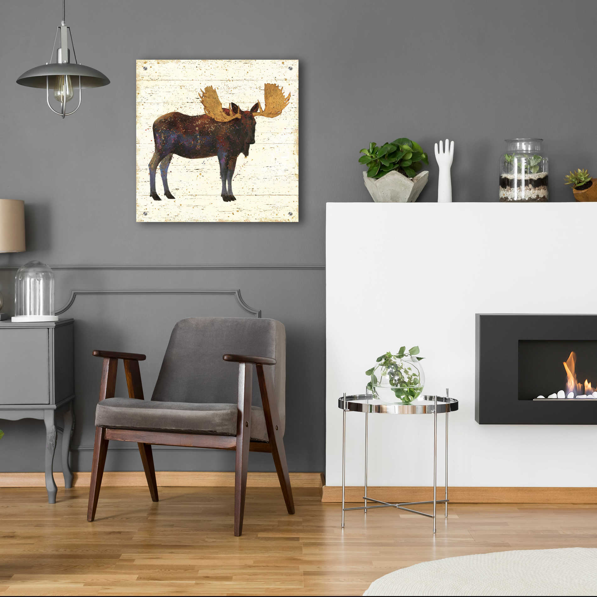 Epic Art 'Golden Nature I' by James Wiens, Acrylic Glass Wall Art,24x24