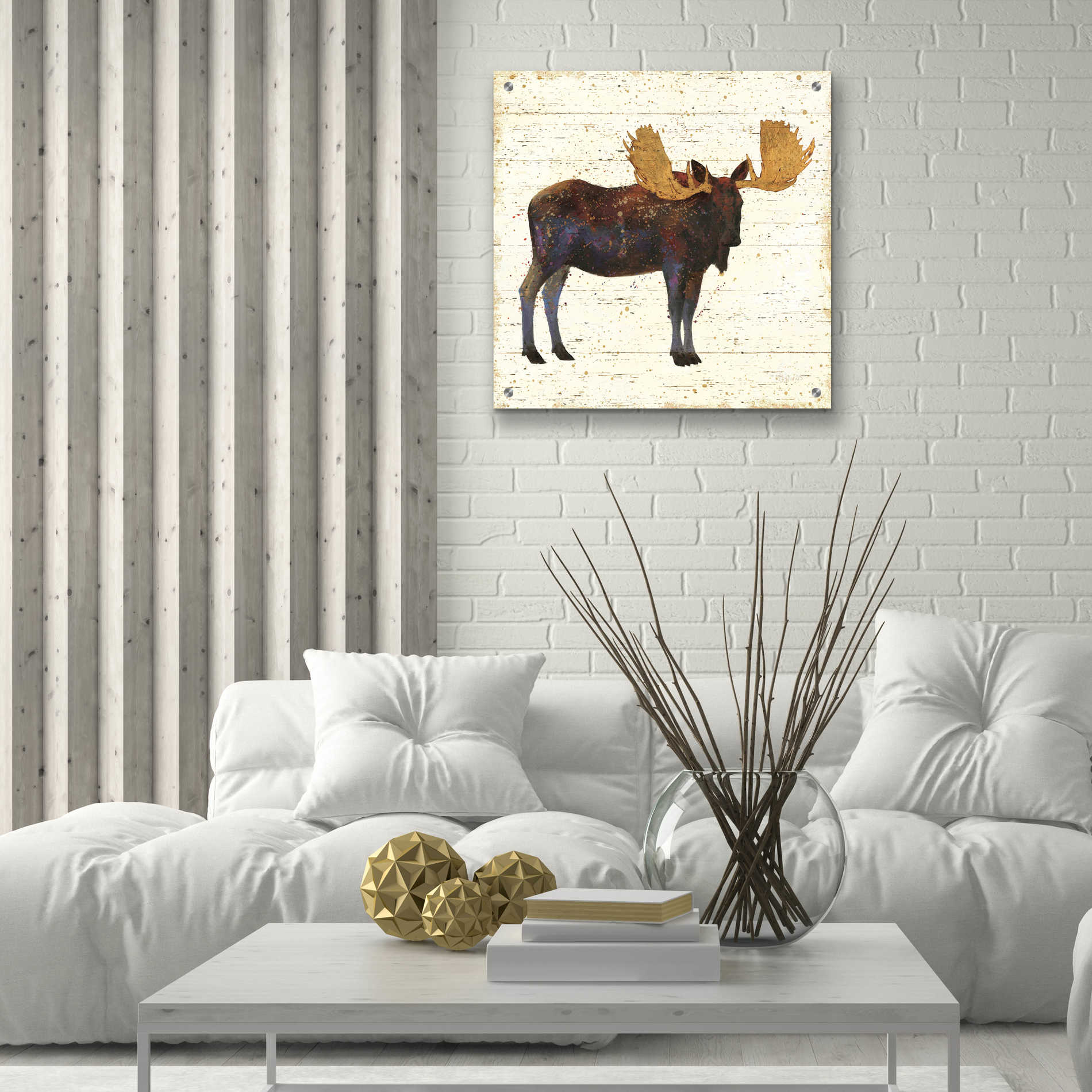 Epic Art 'Golden Nature I' by James Wiens, Acrylic Glass Wall Art,24x24