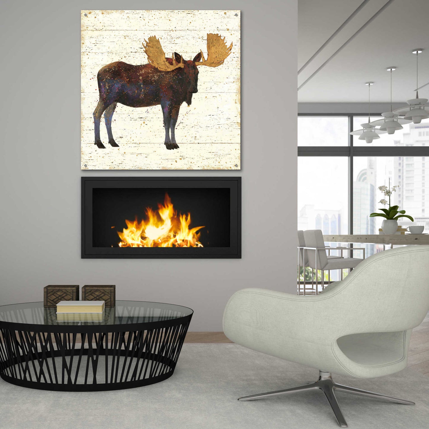 Epic Art 'Golden Nature I' by James Wiens, Acrylic Glass Wall Art,36x36