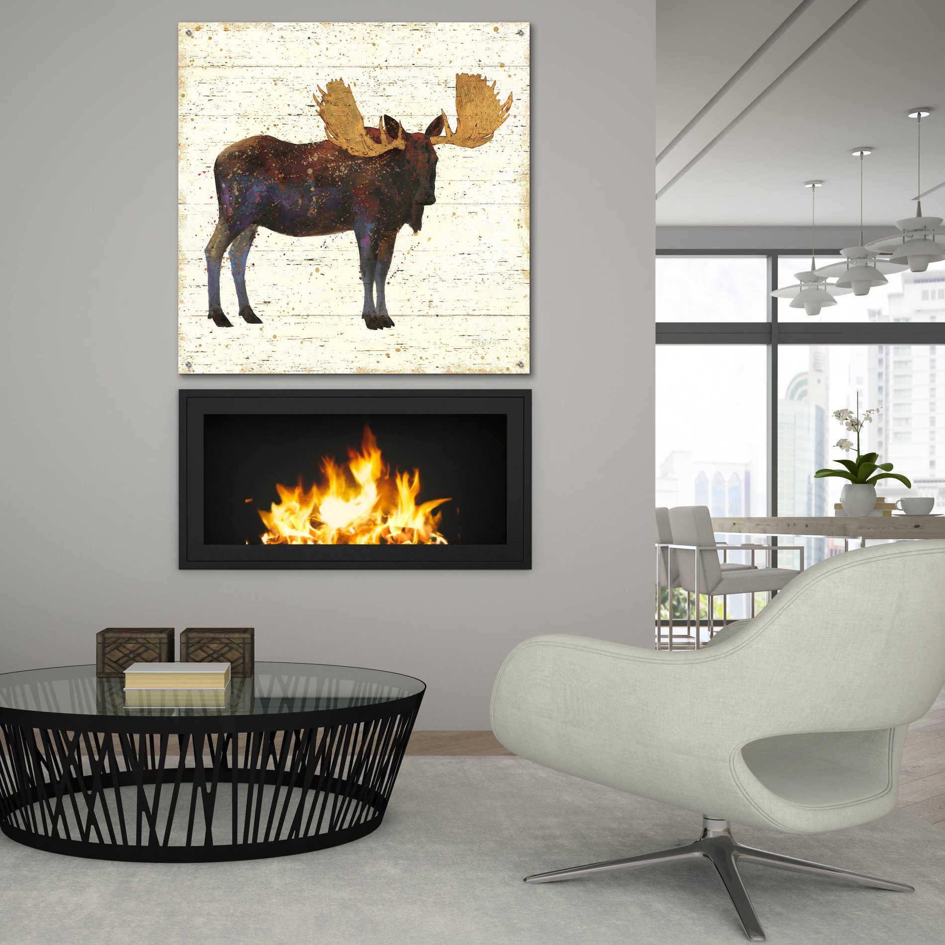 Epic Art 'Golden Nature I' by James Wiens, Acrylic Glass Wall Art,36x36