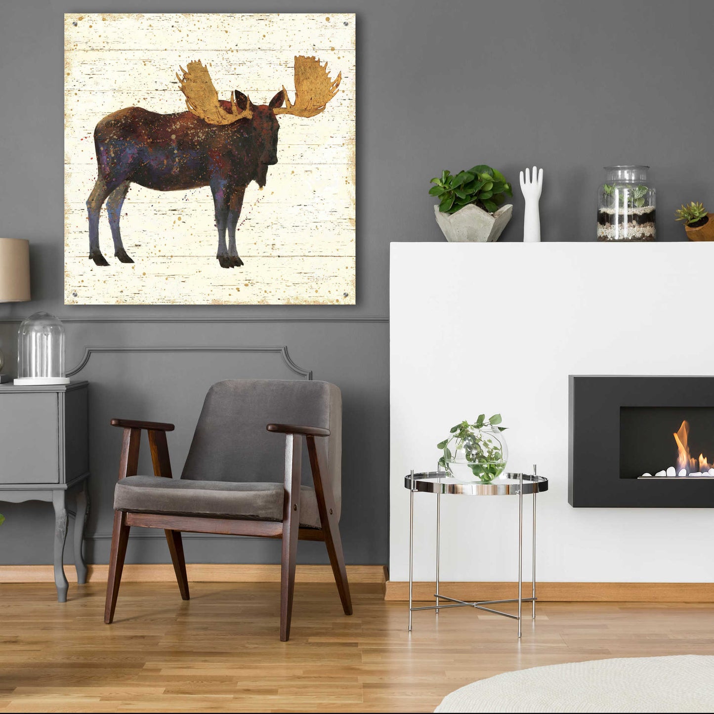 Epic Art 'Golden Nature I' by James Wiens, Acrylic Glass Wall Art,36x36